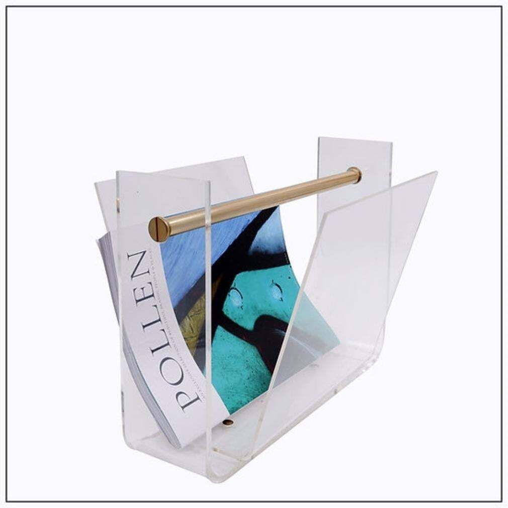"Omega" Magazine Rack By David Lange, Roche Bobois Plexiglass, 1970 photo furniture
