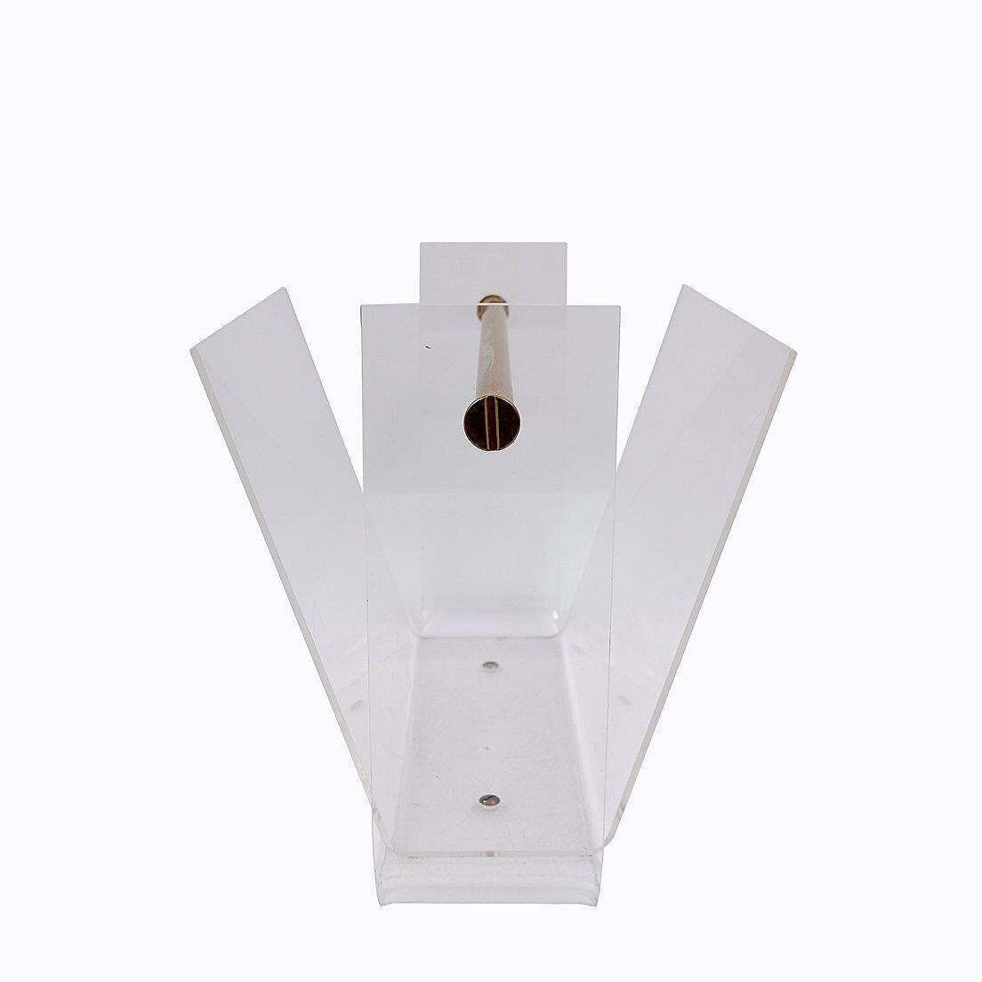 "Omega" Magazine Rack By David Lange, Roche Bobois Plexiglass, 1970 photo buy