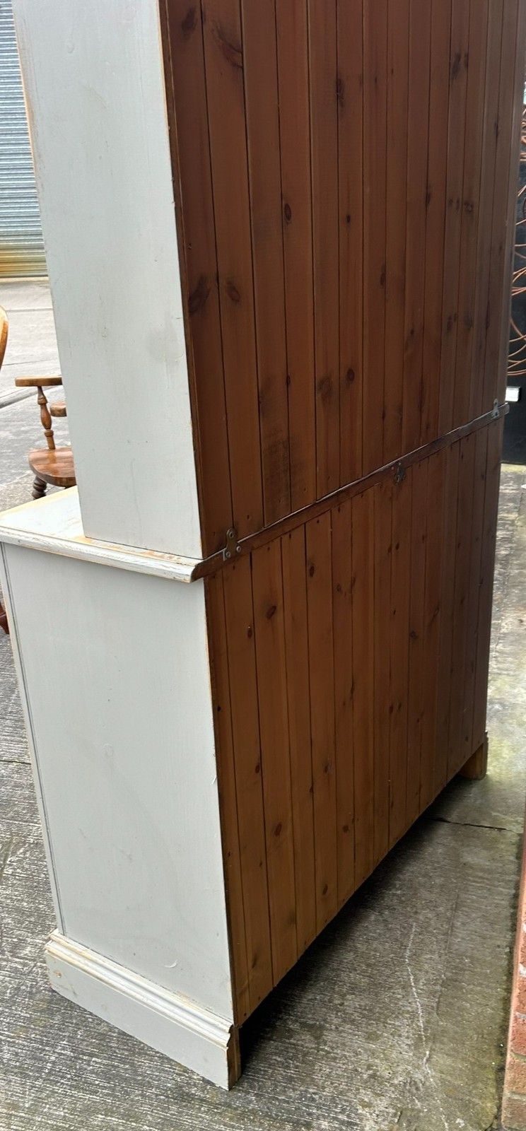 photo furniture Distressed Painted Pine French Style Farmhouse Kitchen Dresser Inc Spice Drawers