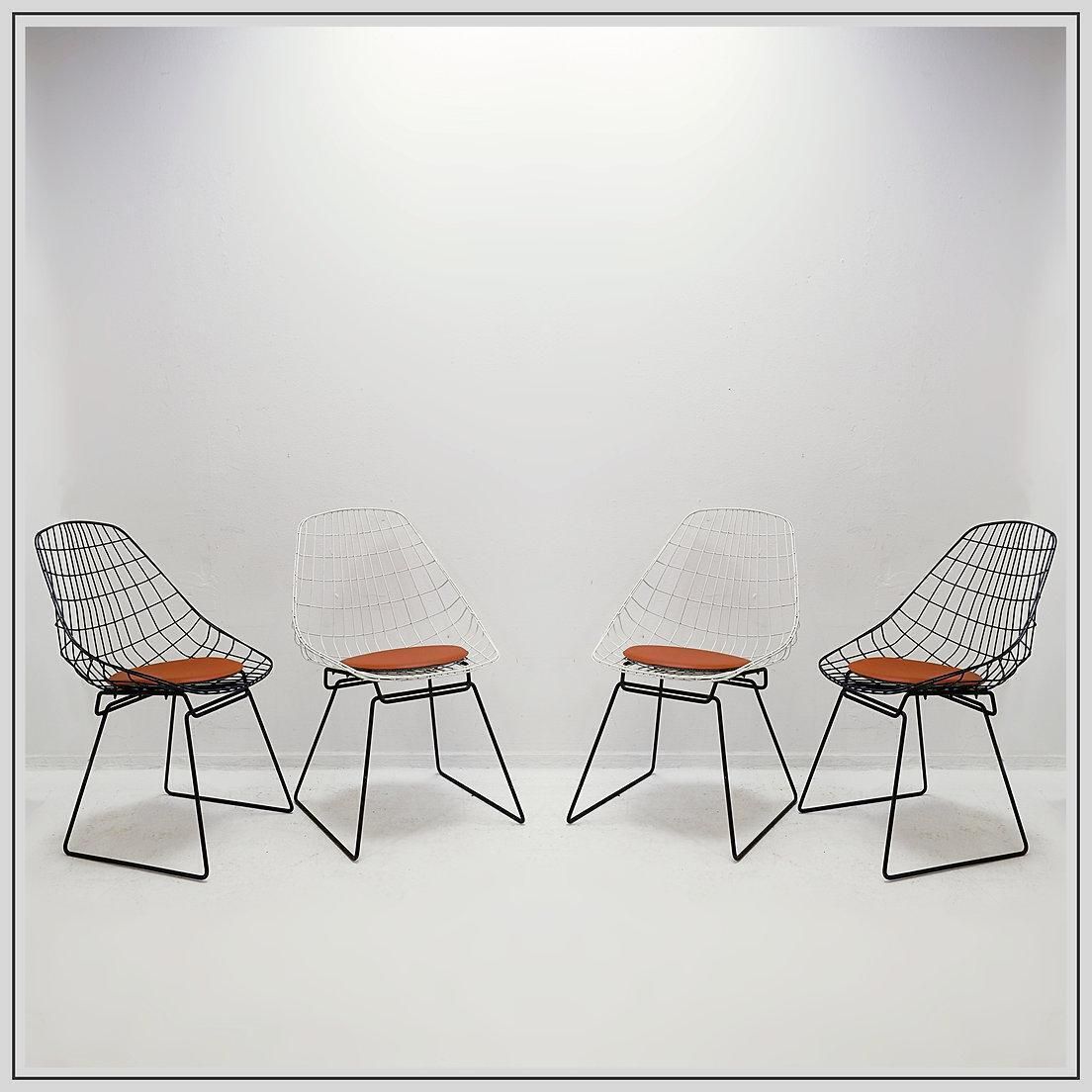 Set Of 4 X Sm05 Dining Chairs By Cees Braakman & A. Dekker For Pastoe, 1950s photo for sale