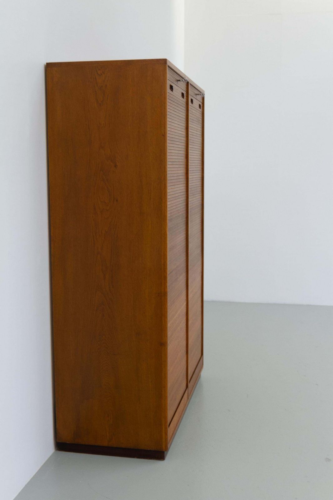 Danish Art Deco Oak Double Tambour Archive Cabinet, 1930s. photo Furniture
