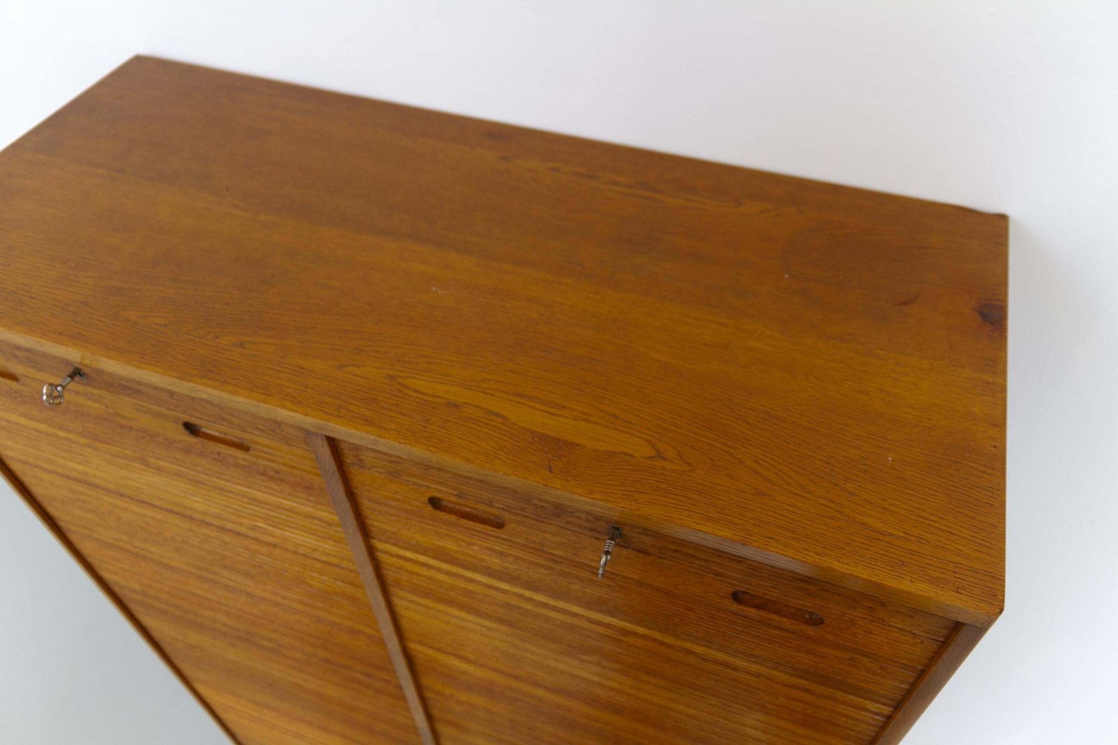 Danish Art Deco Oak Double Tambour Archive Cabinet, 1930s. photo buy