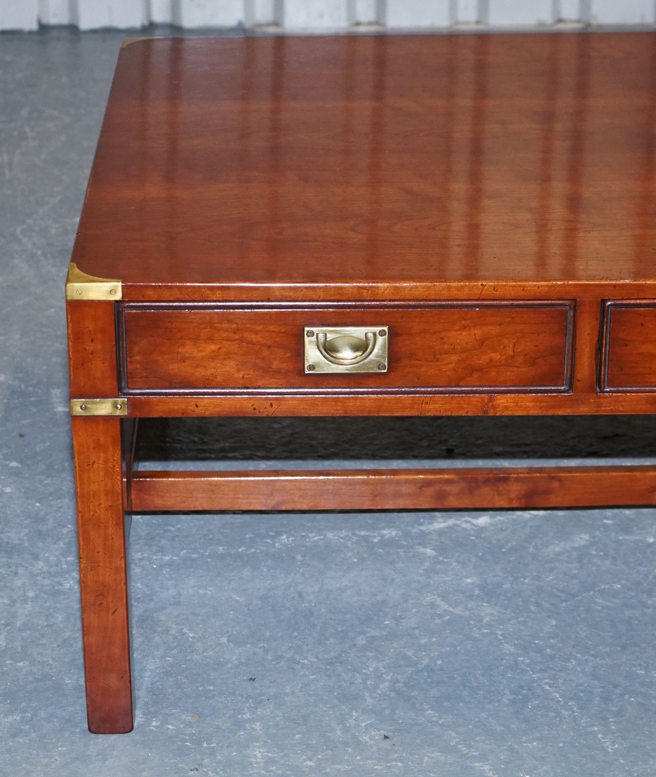 Large Military Campaign Reh Kennedy Harrods Coffee Table With Three Deep Drawers photo vinterior