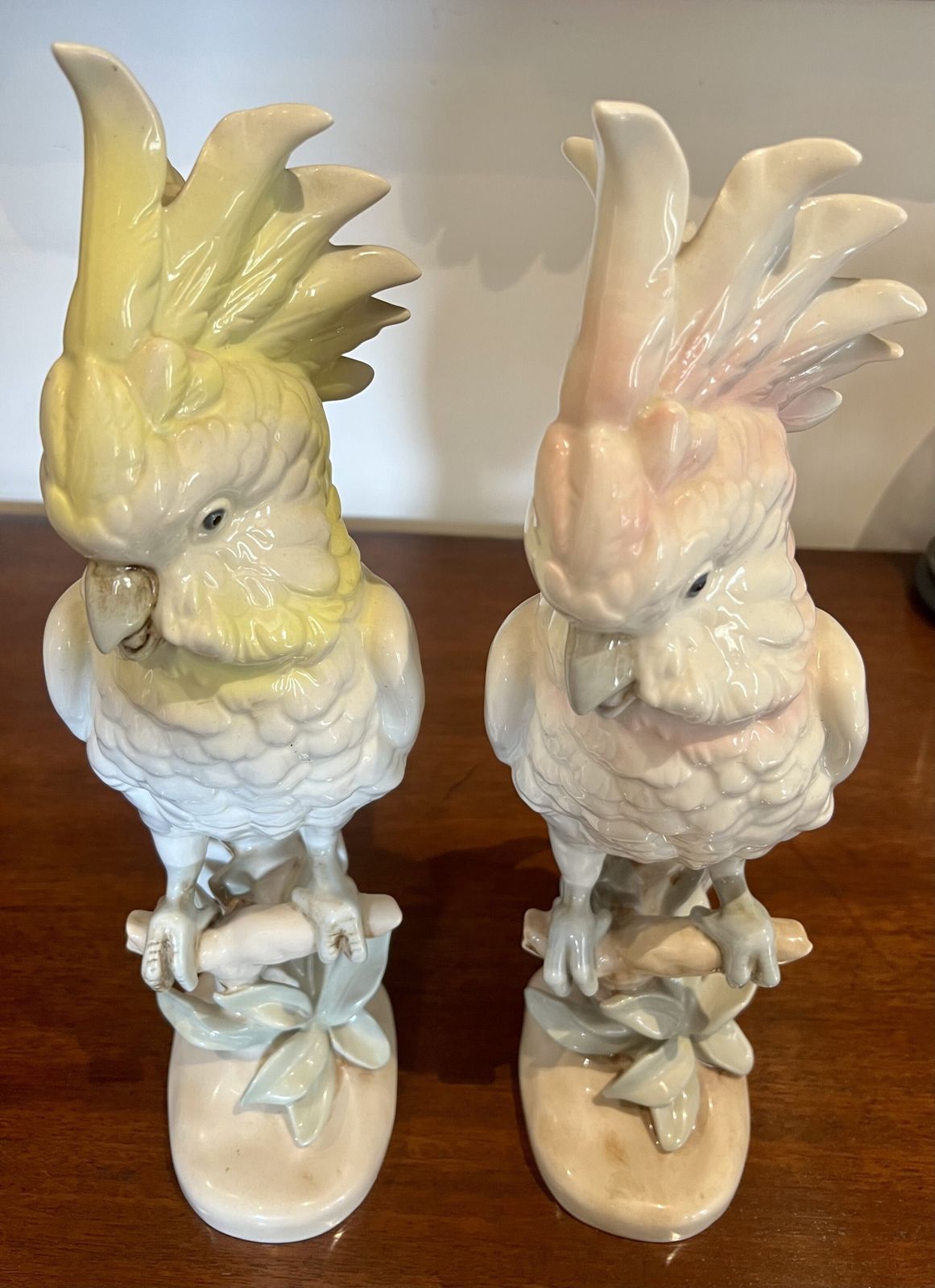 Pair Of Royal Dux Cockatoos, 1930s photo furniture