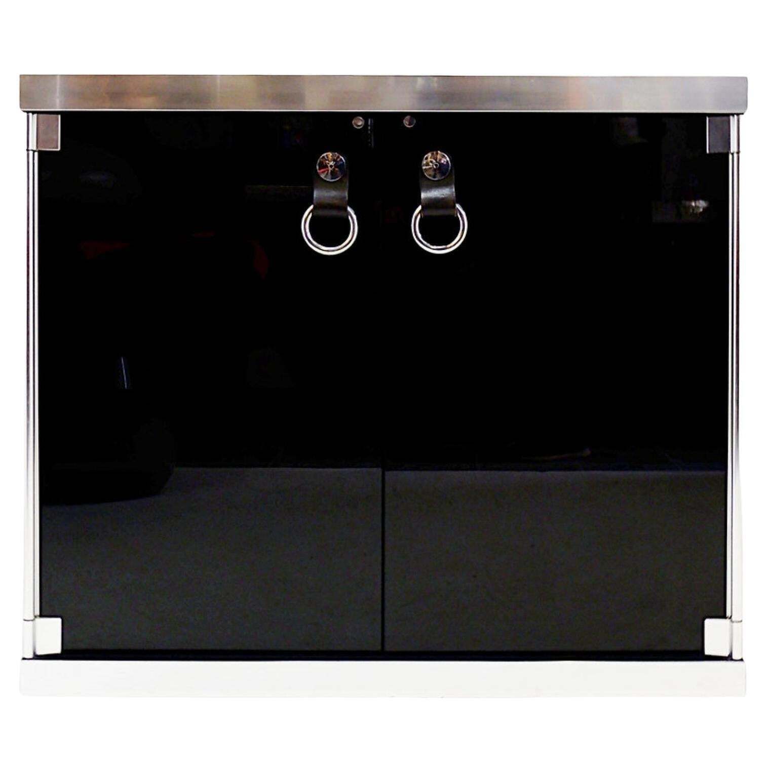 Guido Faleschini Tucroma Sideboard, Wood & Glass, I4 Mariani, 1970s
