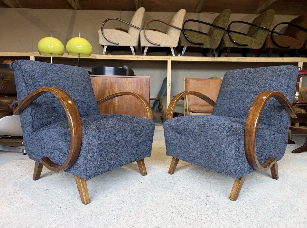 Pair Of Jindrich Halabala Armchairs, Art Deco, Vintage, Retro, Mid Century photo Furniture