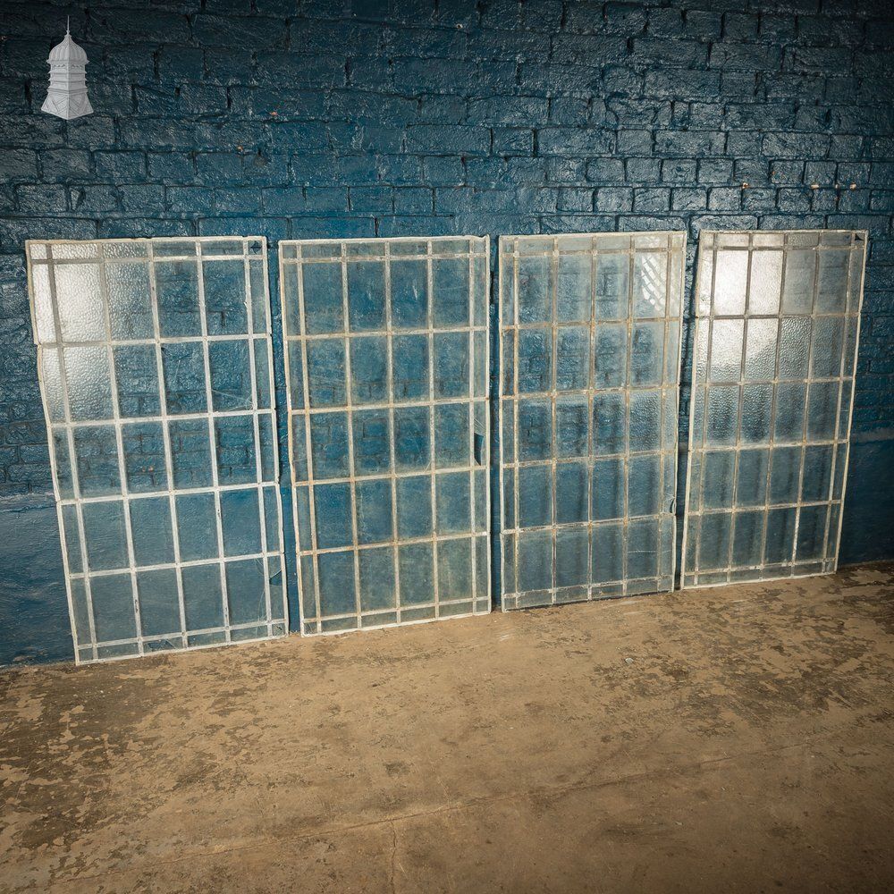 Leaded Glass Panels, Batch Of 7 photo vintage