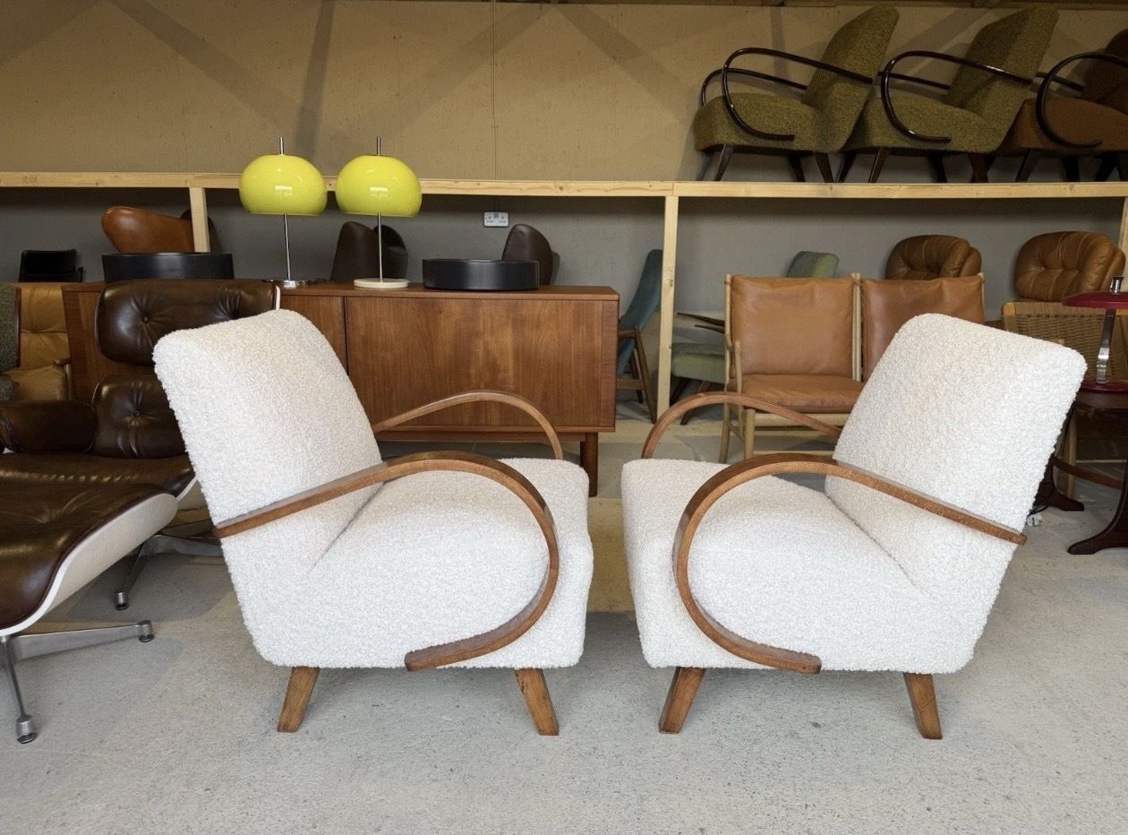 Pair Of Jindrich Halabala Armchairs, Art Deco, Vintage, Retro, Mid Century photo vinterior