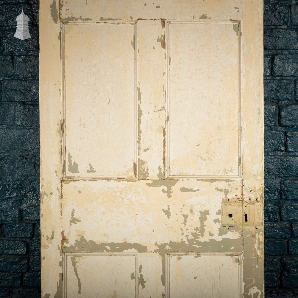 Moulded 6 Panel Door, Reclaimed, Distressed Beige, Period Layout photo for sale