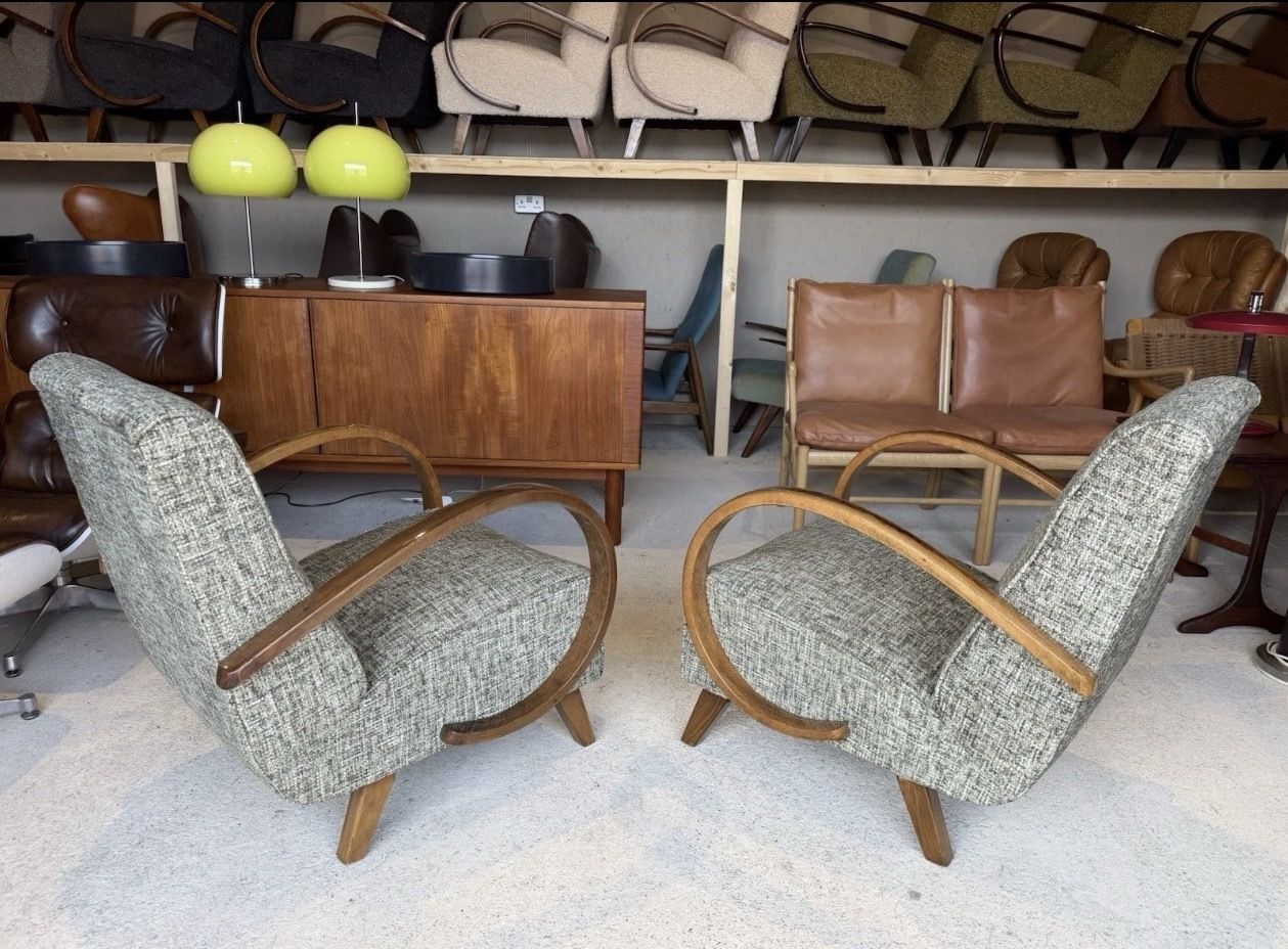 photo for sale Pair Of Jindrich Halabala Armchairs, Art Deco