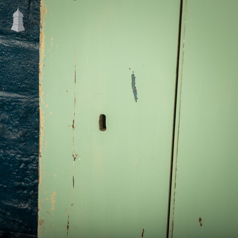 Home Fixtures Plank & Ledge Door, Reclaimed With Distressed Green Paint photo