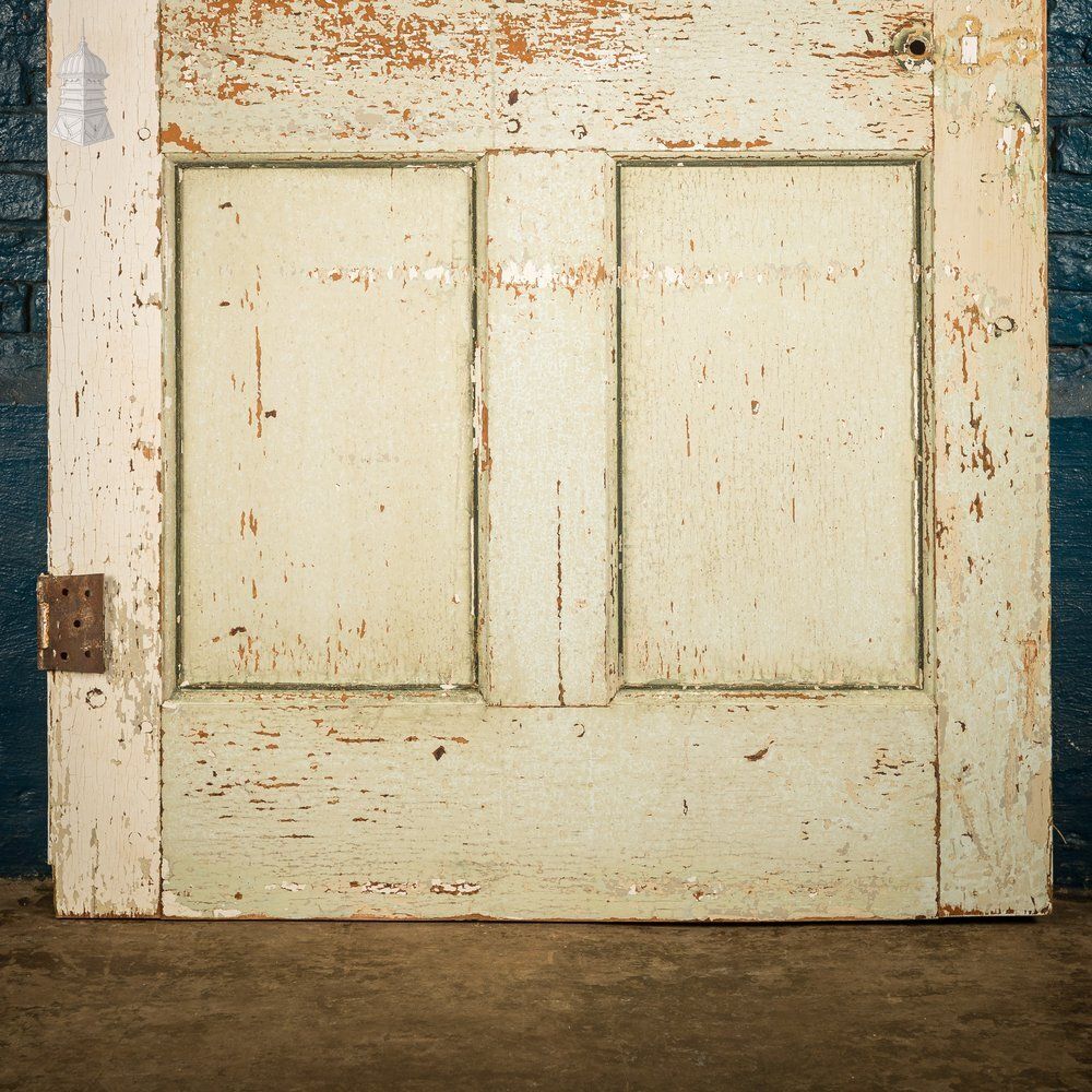 photo buy 6 Panel Door, Six Moulded Panels, White & Green