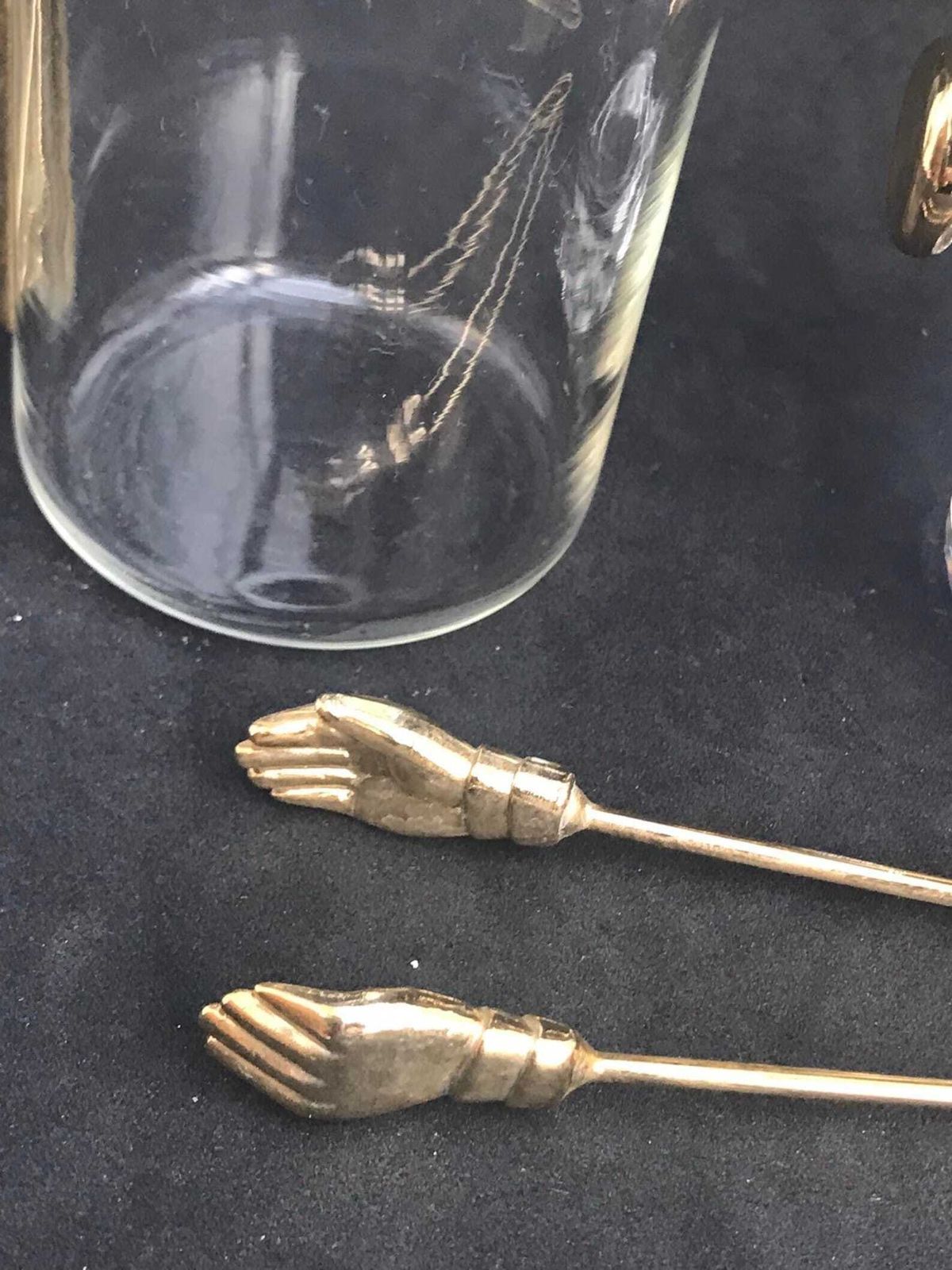 Vintage Glazen Mini Ijsemmer / Suikerpot Met Ijstang – Reims, Frankrijk photo Woonaccessoires