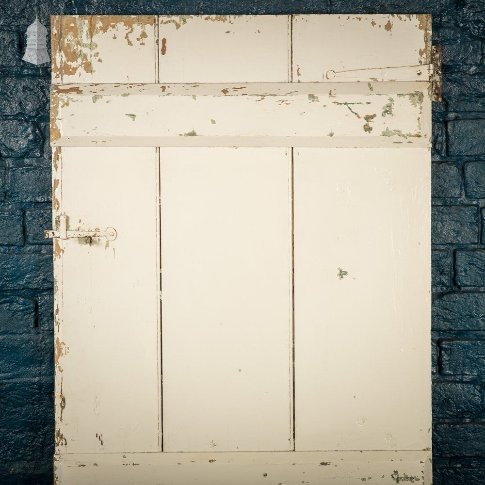 photo for sale Plank & Ledge Door, Reclaimed With Green & White Paint