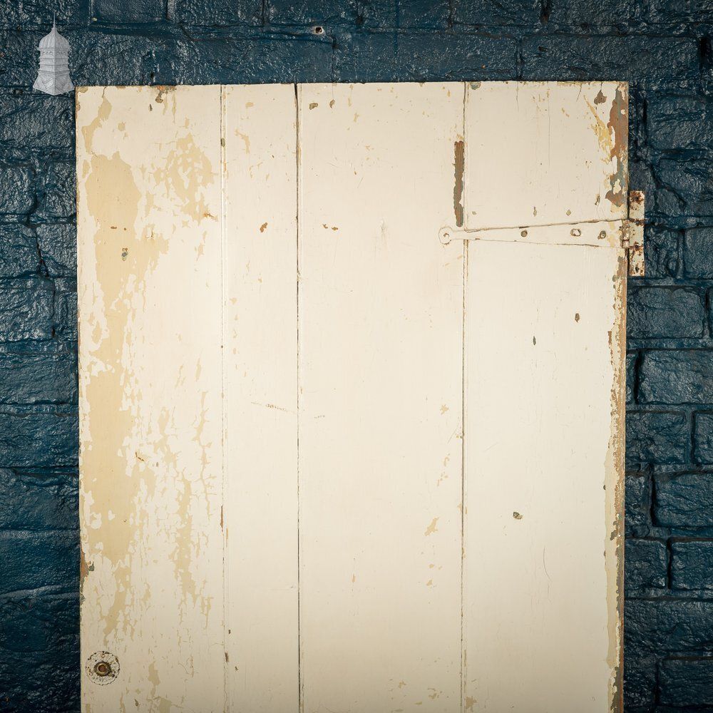 Plank & Ledge Door, White Painted Beadboard photo furniture