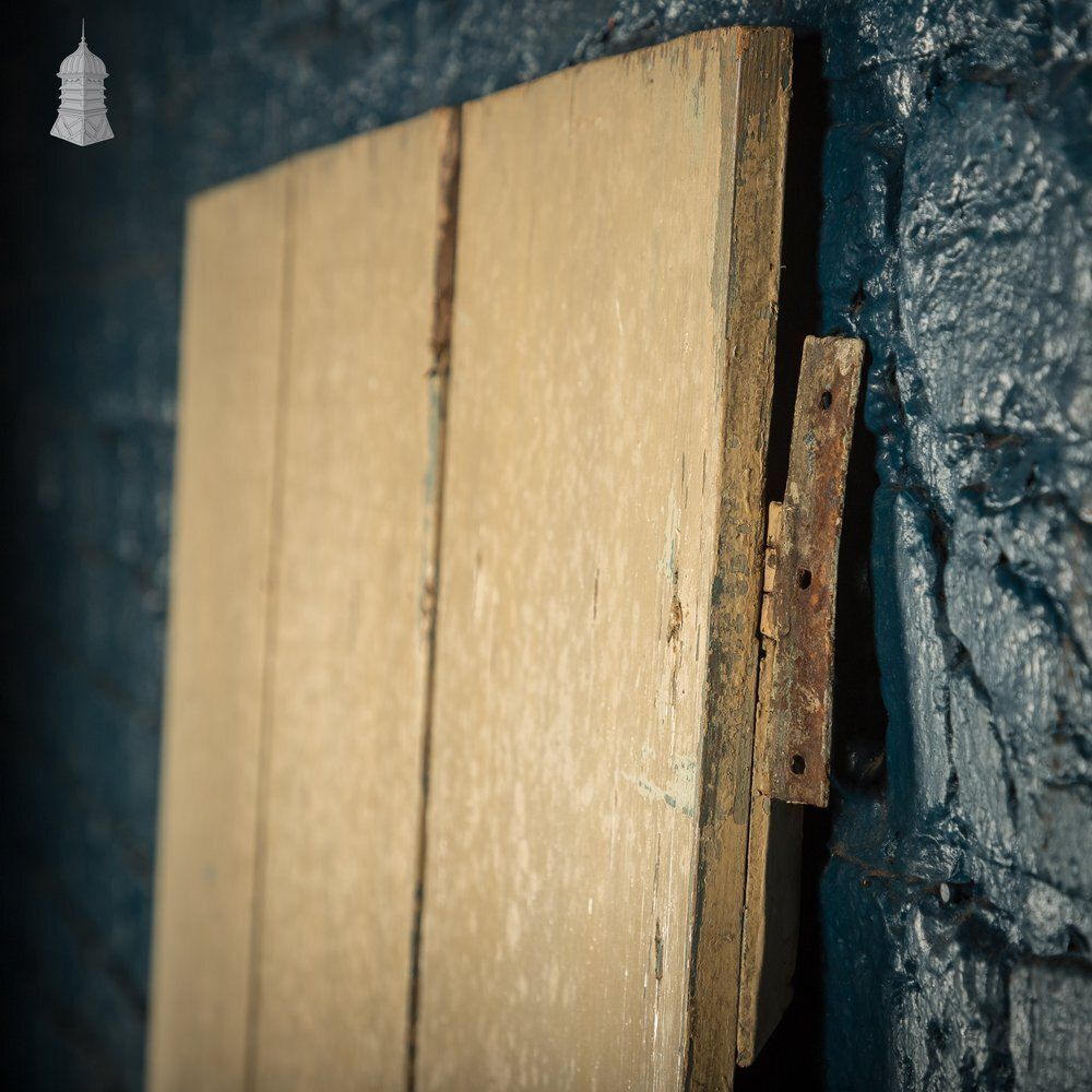 Reclaimed 3 Plank Door – Distressed Cream Paint photo vinterior