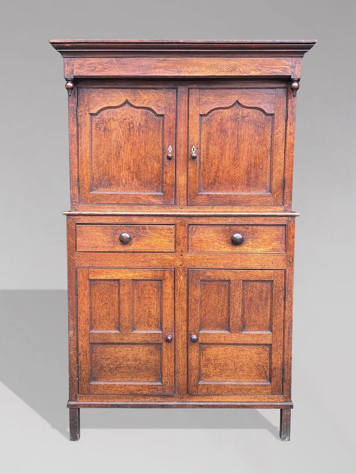 18th Century George III Period Oak Court Cupboard photo furniture