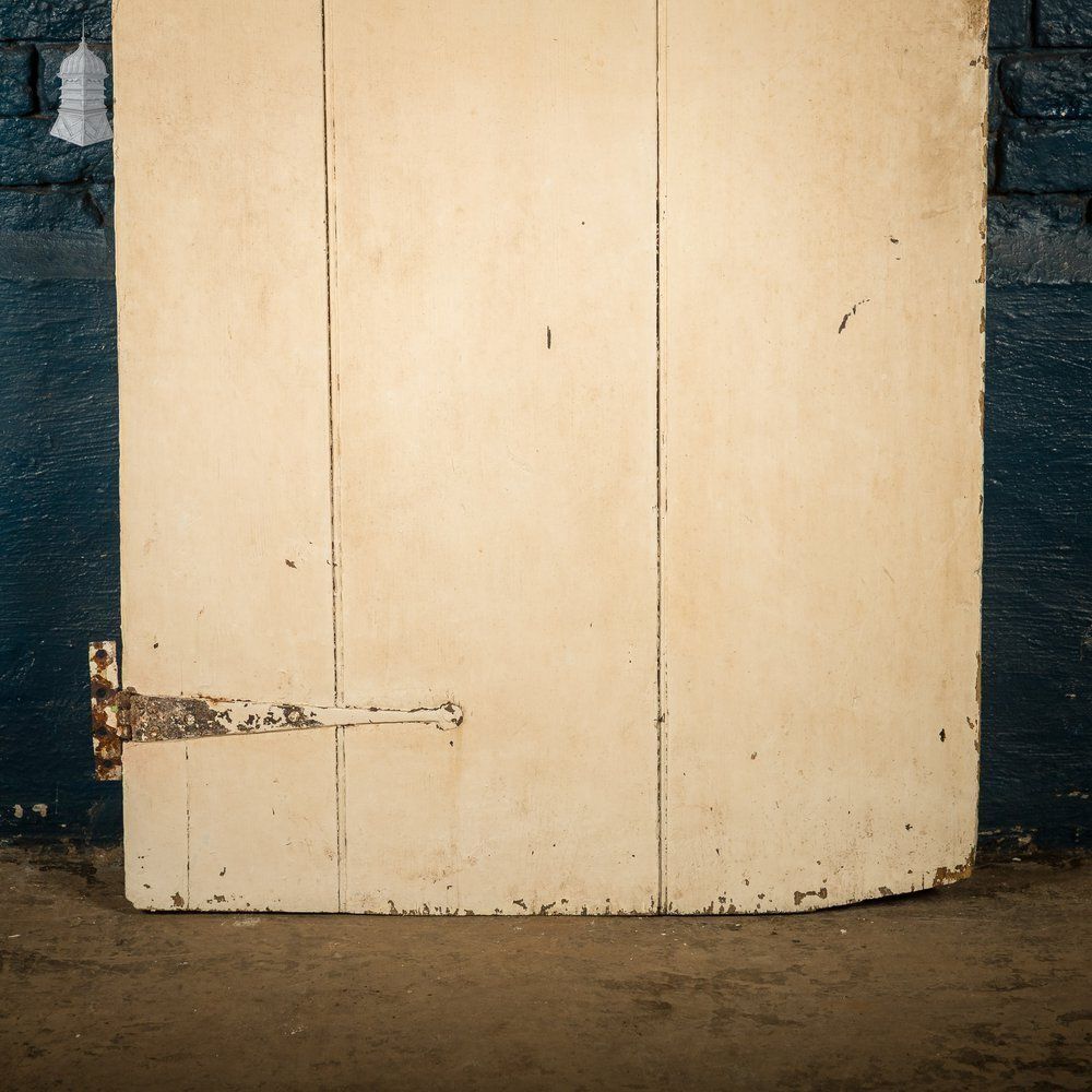 Ledged Plank Door, Distressed Cream Paint photo Home Fixtures