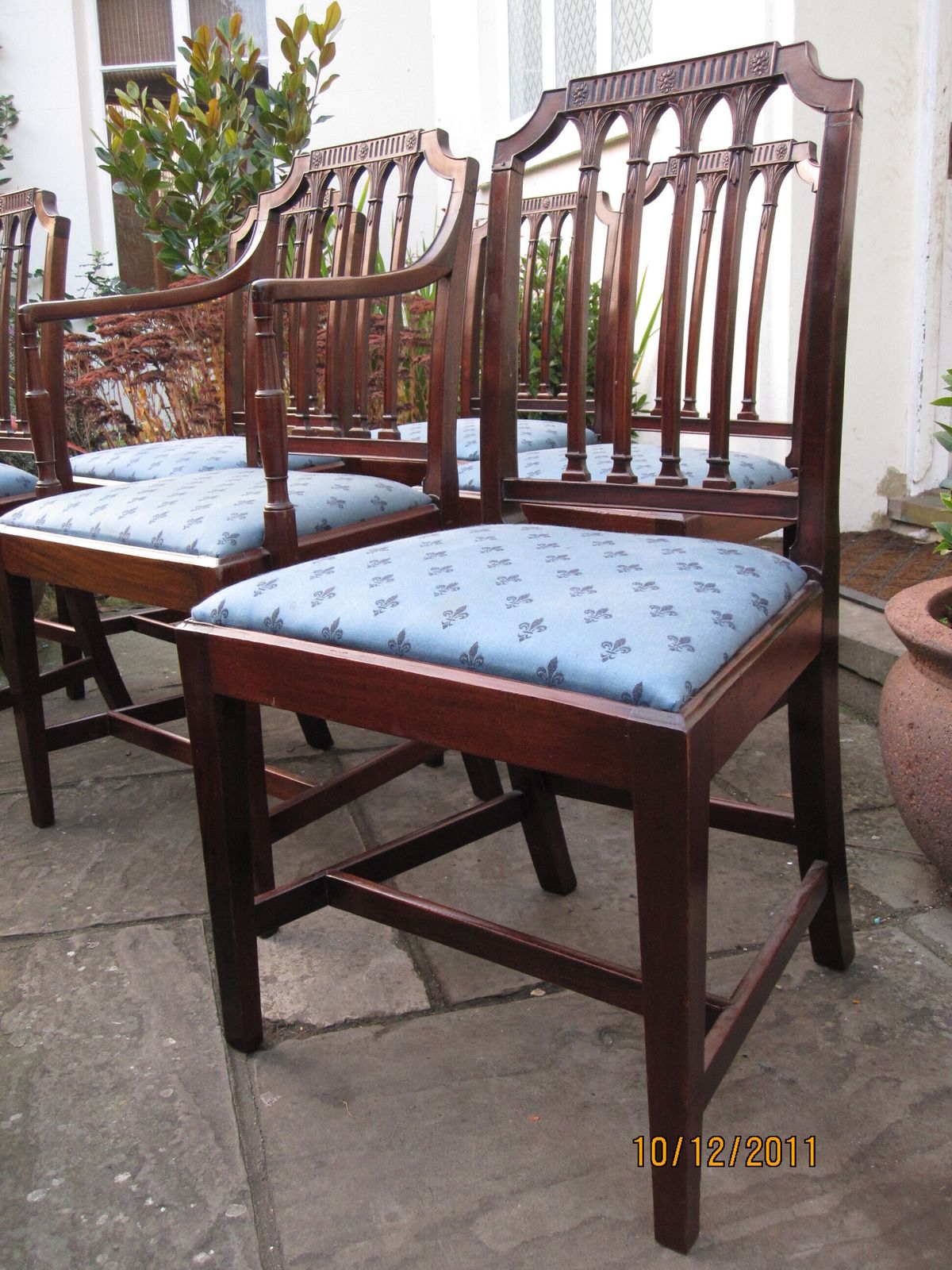 Set Of 6 George III Mahogany Dining Chairs photo furniture