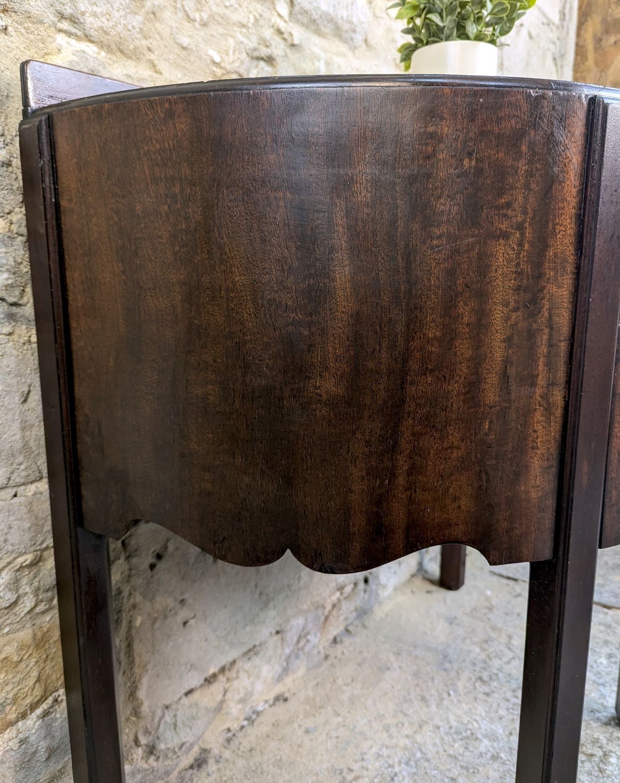 photo for sale Georgian Mahogany Demi Lune Console With Drawers