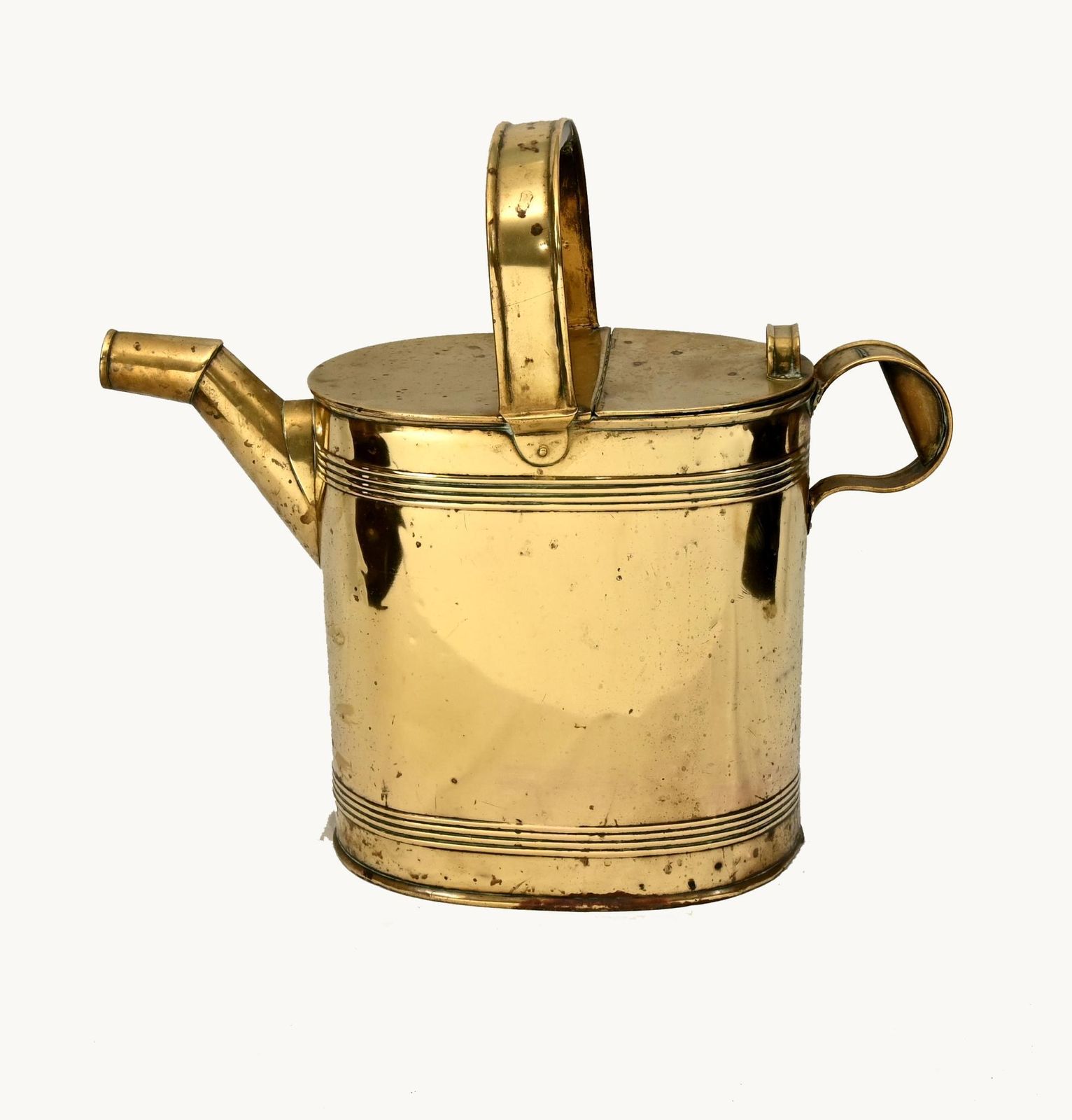Victorian Brass Watering Can Antique Gardening 1880. photo furniture