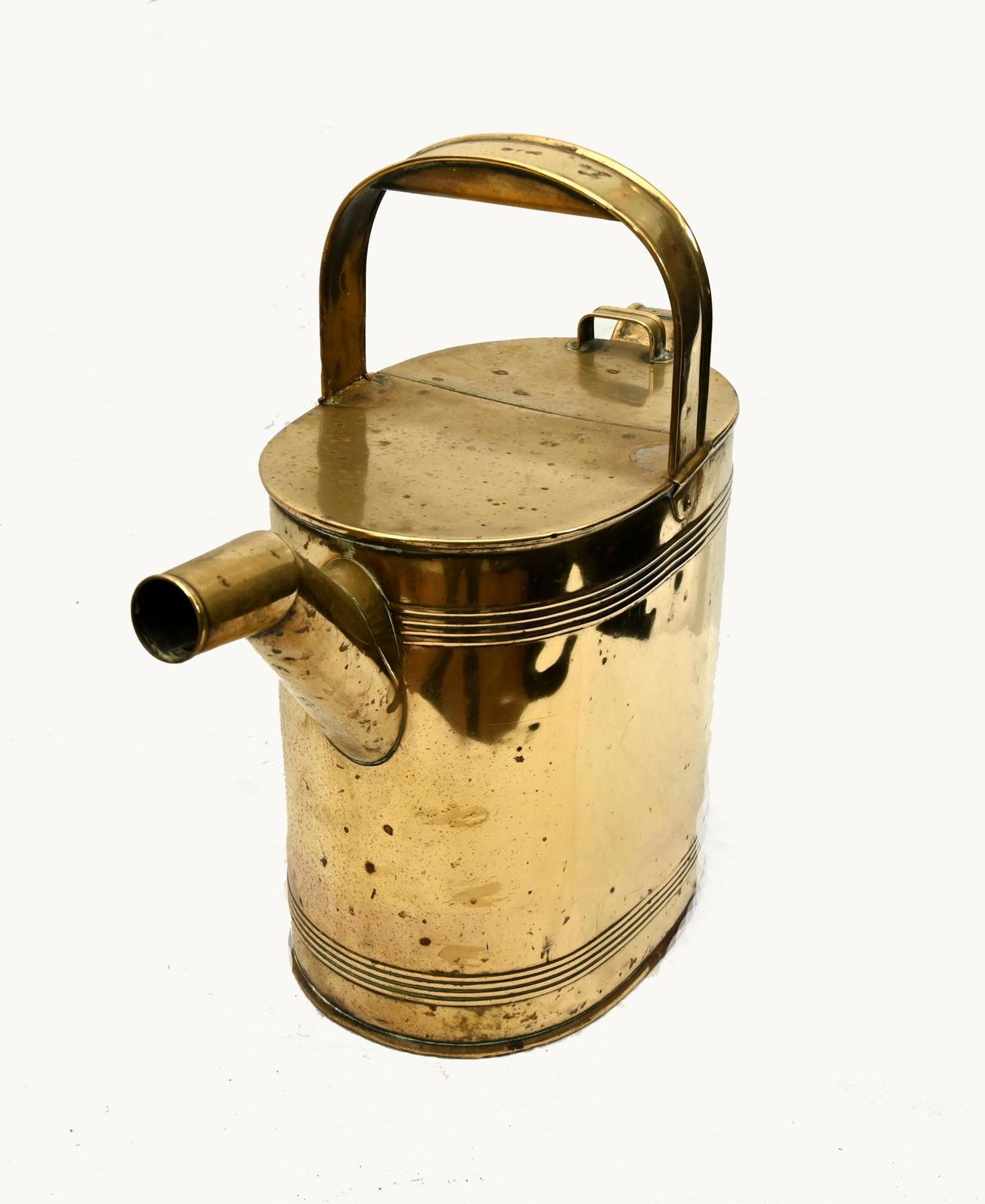 Victorian Brass Watering Can Antique Gardening 1880. photo Garden Decor