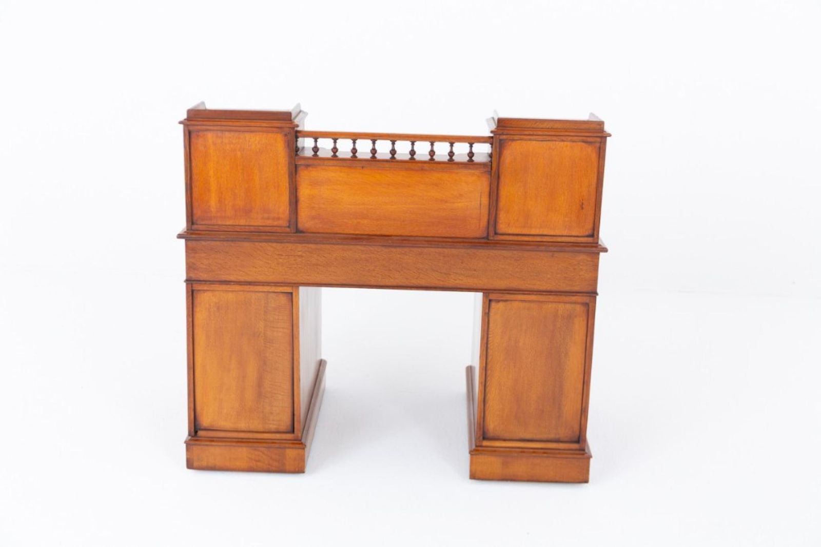 photo furniture Victorian Dickens Desk Oak Pedestal Writing Table 1860