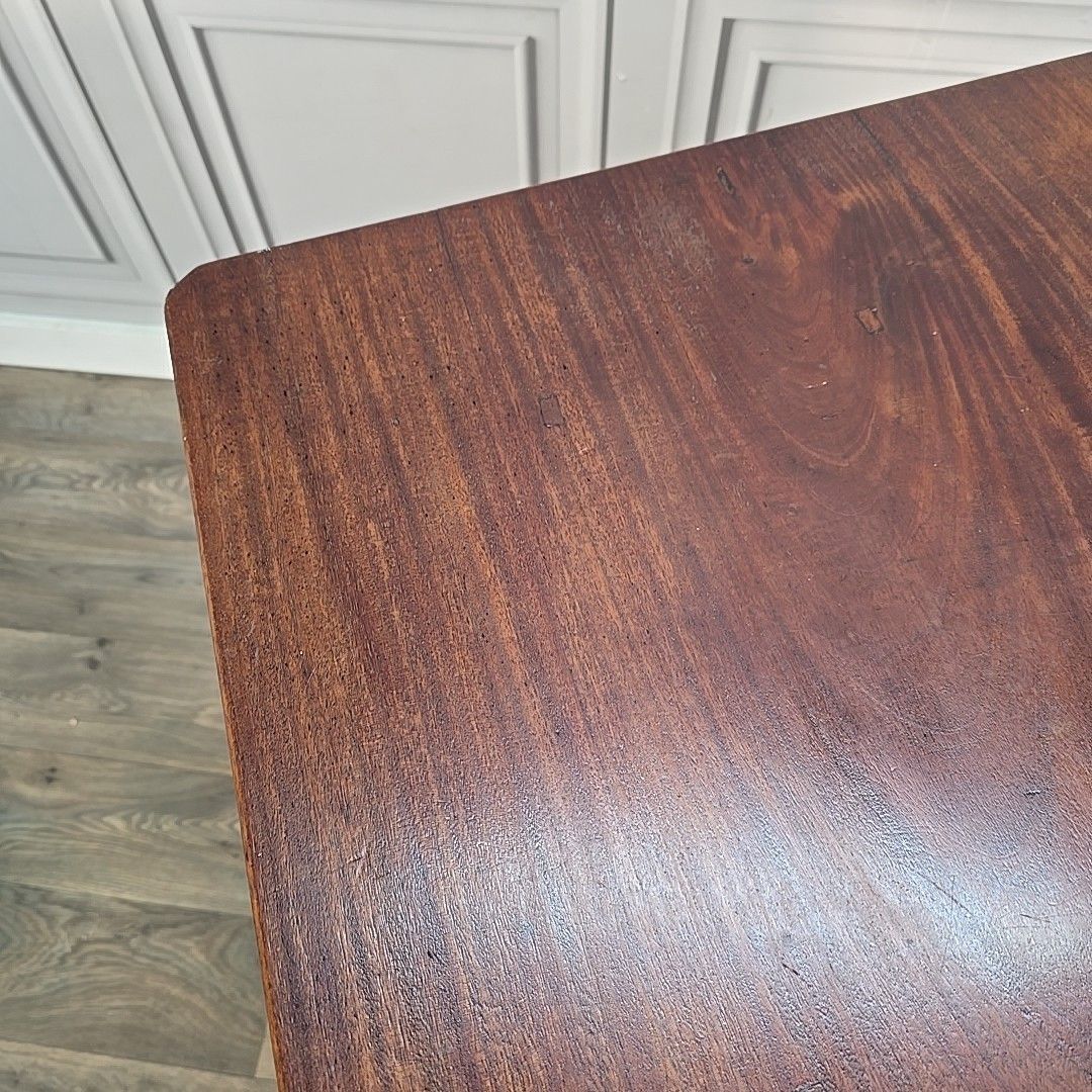 photo for sale Antique Tilt Top Table Mahogany Tripod Occasional Wine Side Table Solid Wood