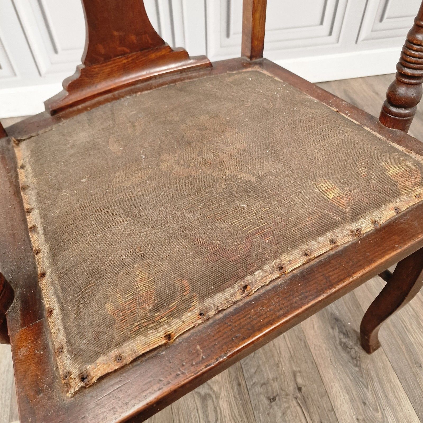 photo for sale Antique High Back Armchair Turned Chair Arts & Crafts Carver Art Nouveau