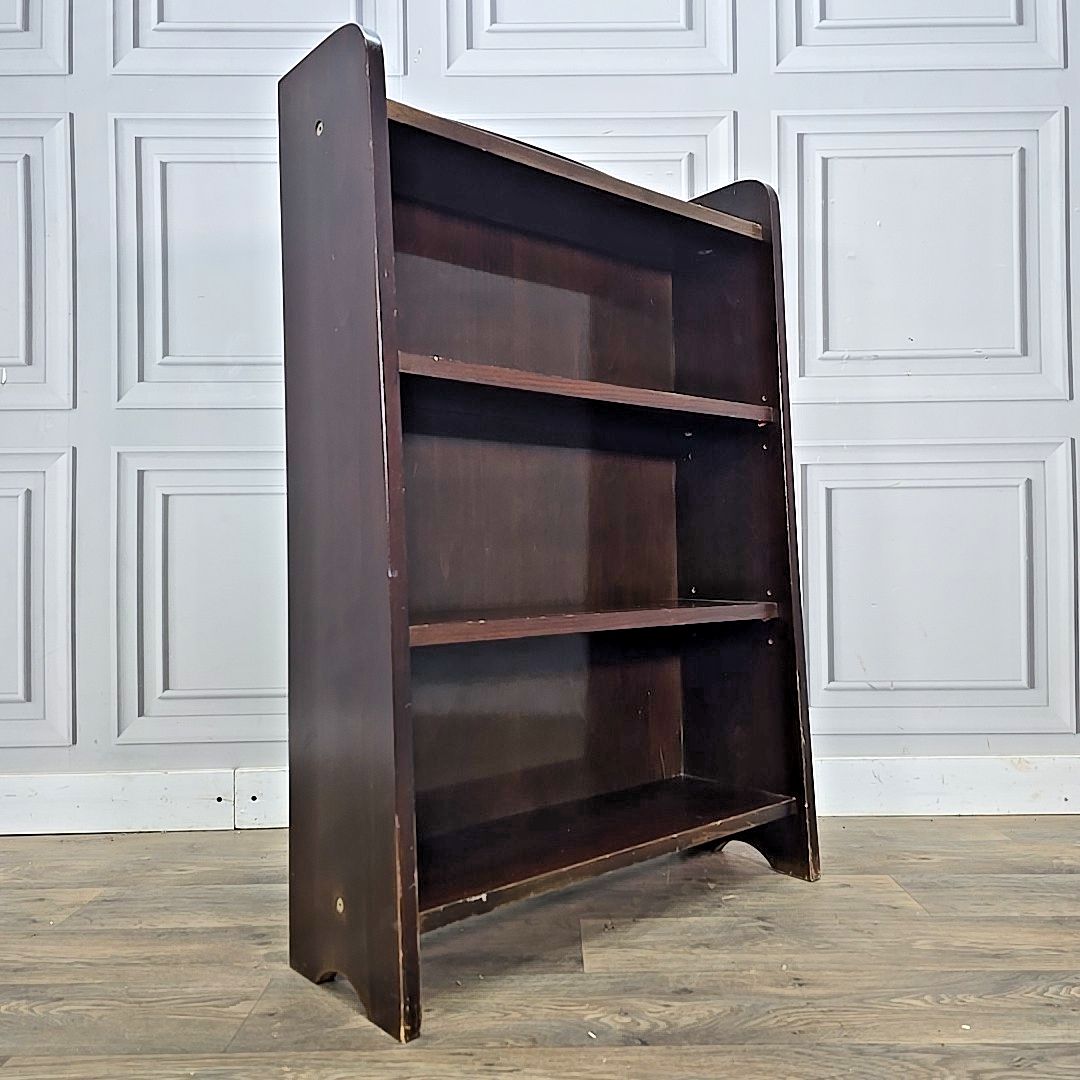 Retro Vintage Wooden Bookcase Bookshelf – Mid Century Shelving Unit Utility
