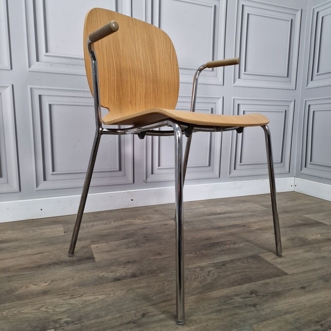 photo buy Retro Ikea Dietmar Chair Chrome Mid Century Danish Style Arm Office Desk Seat