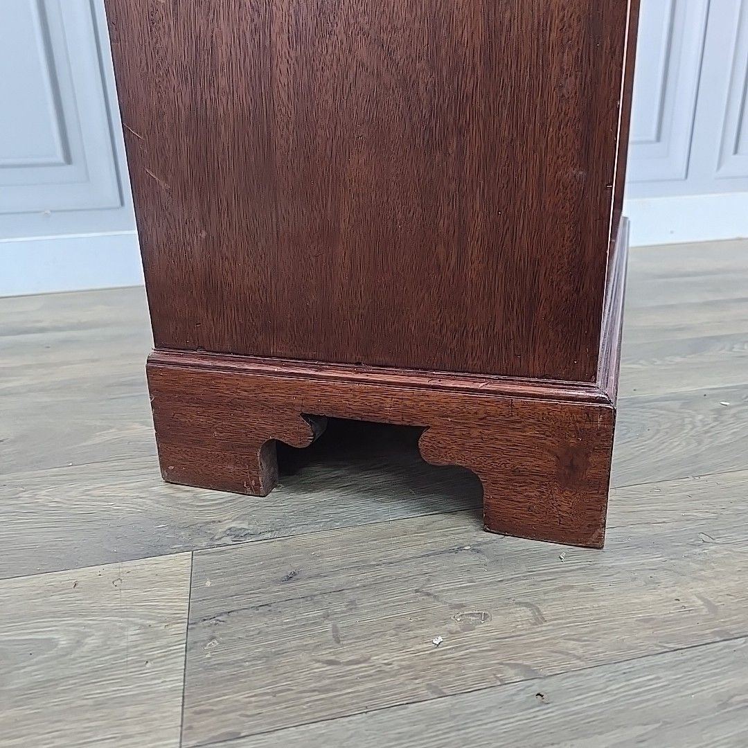 Antique Waterfall Bookcase – Three Tier Bookshelf Mahogany Solid Wood Shelving photo 340.0
