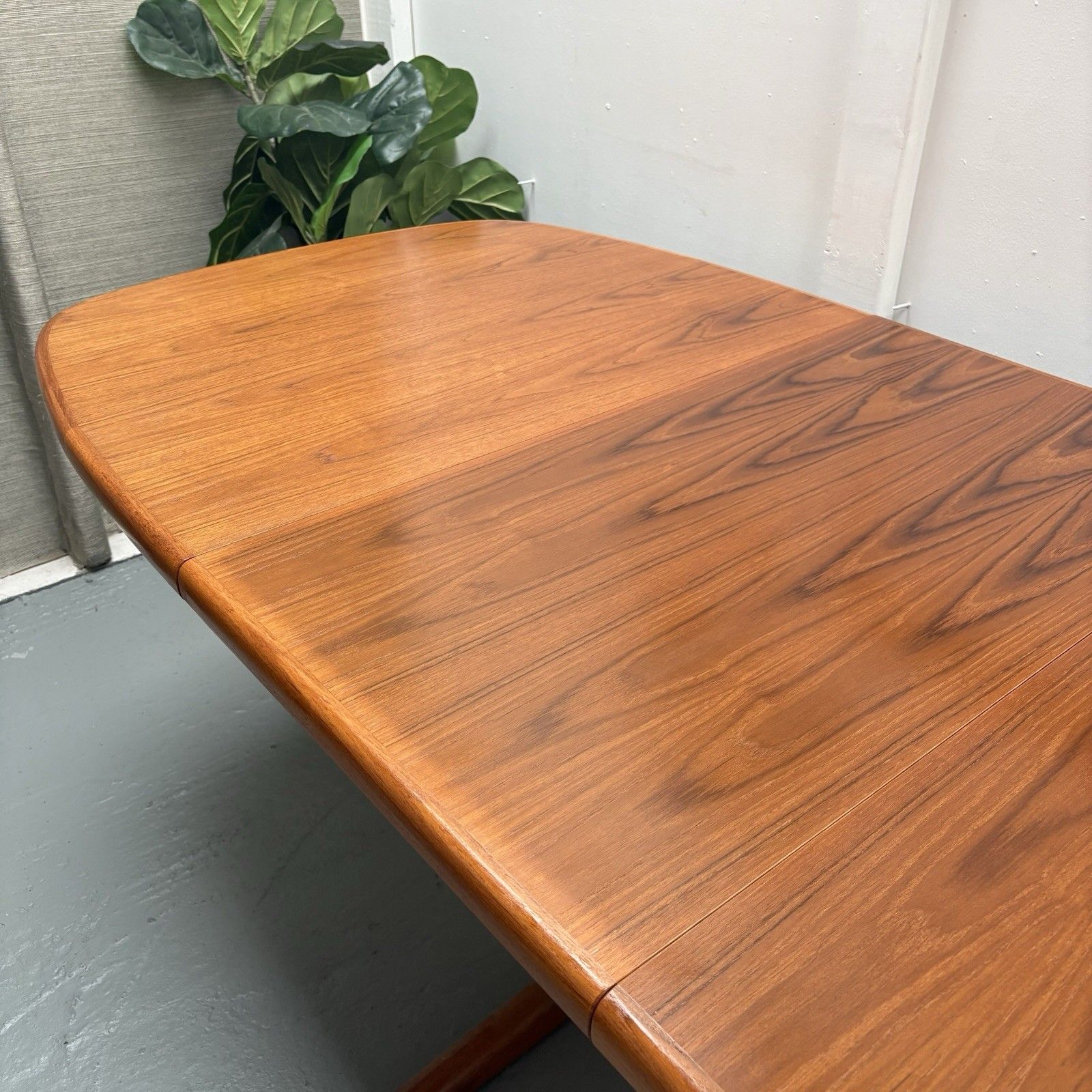 photo buy Skovby Danish Mid Century Modern Teak Extendable Oval Table Model Sm15