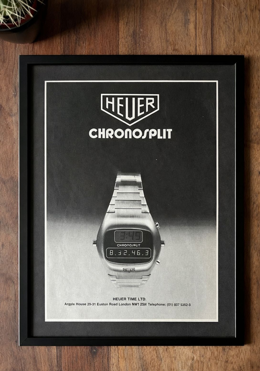 Vintage 1973 Tag Heuer Chronosplit Watch Advertisement