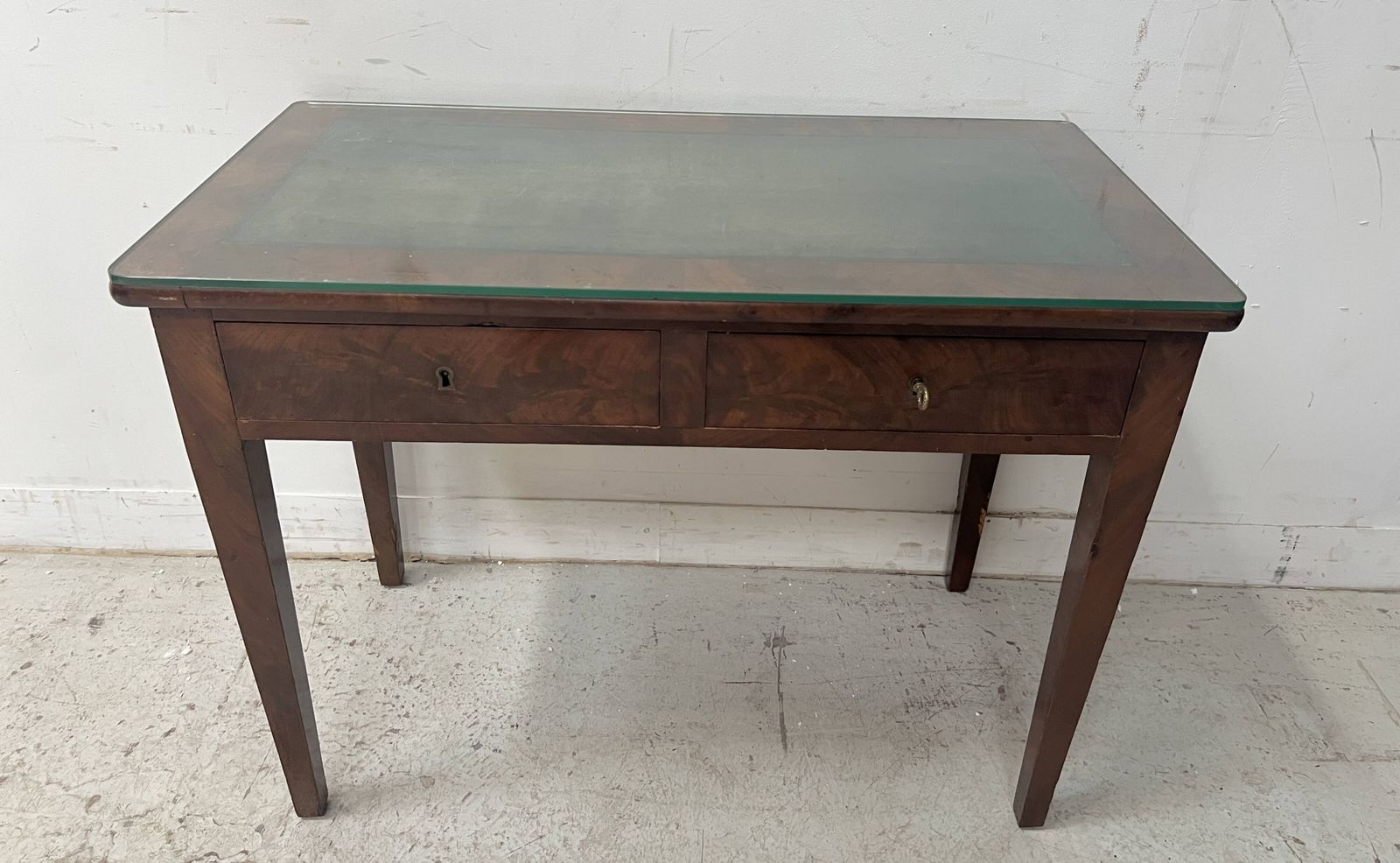 Louis XVI Style Desk In Mahogany And Veneer, 19th Century photo furniture