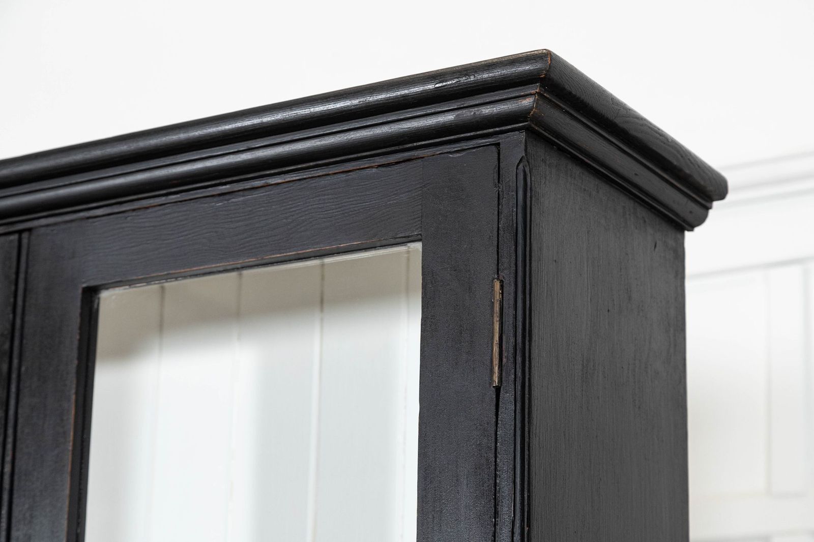Furniture Large 19thc English Ebonised Pine Glazed Dresser photo
