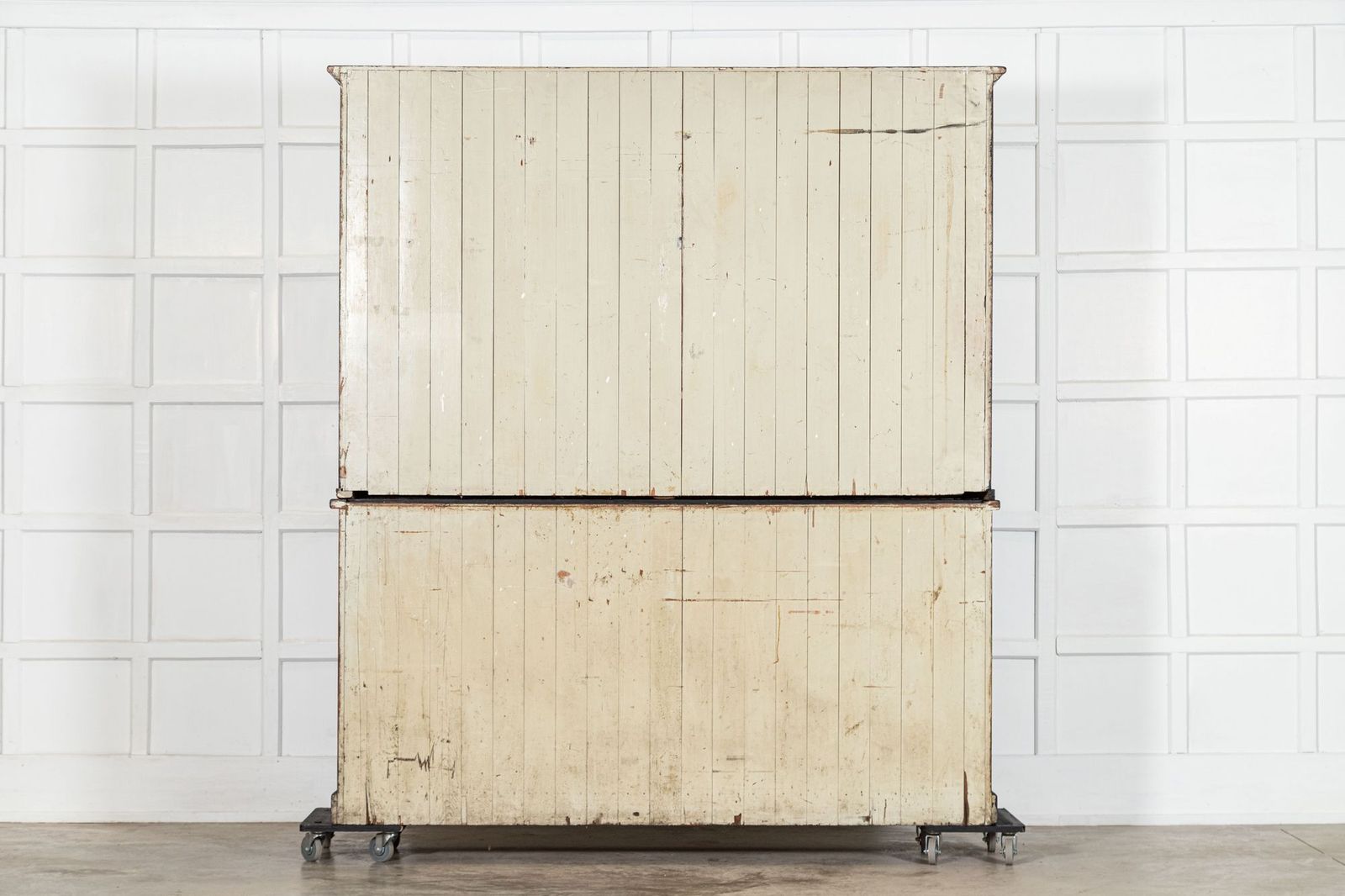 5693.0 Large 19thc English Ebonised Pine Glazed Dresser photo