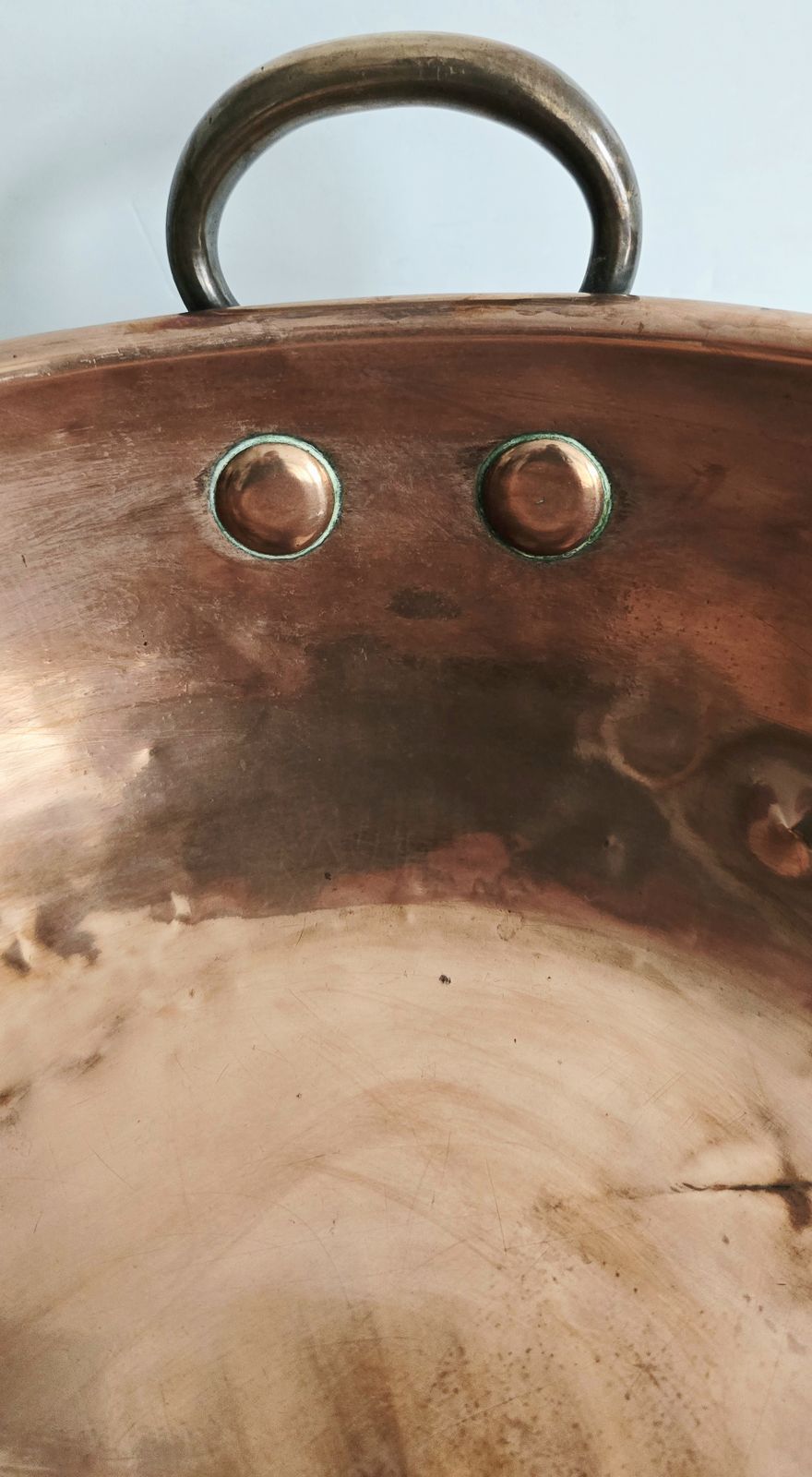 photo for sale Large Antique Copper Cauldron, 19th Century.