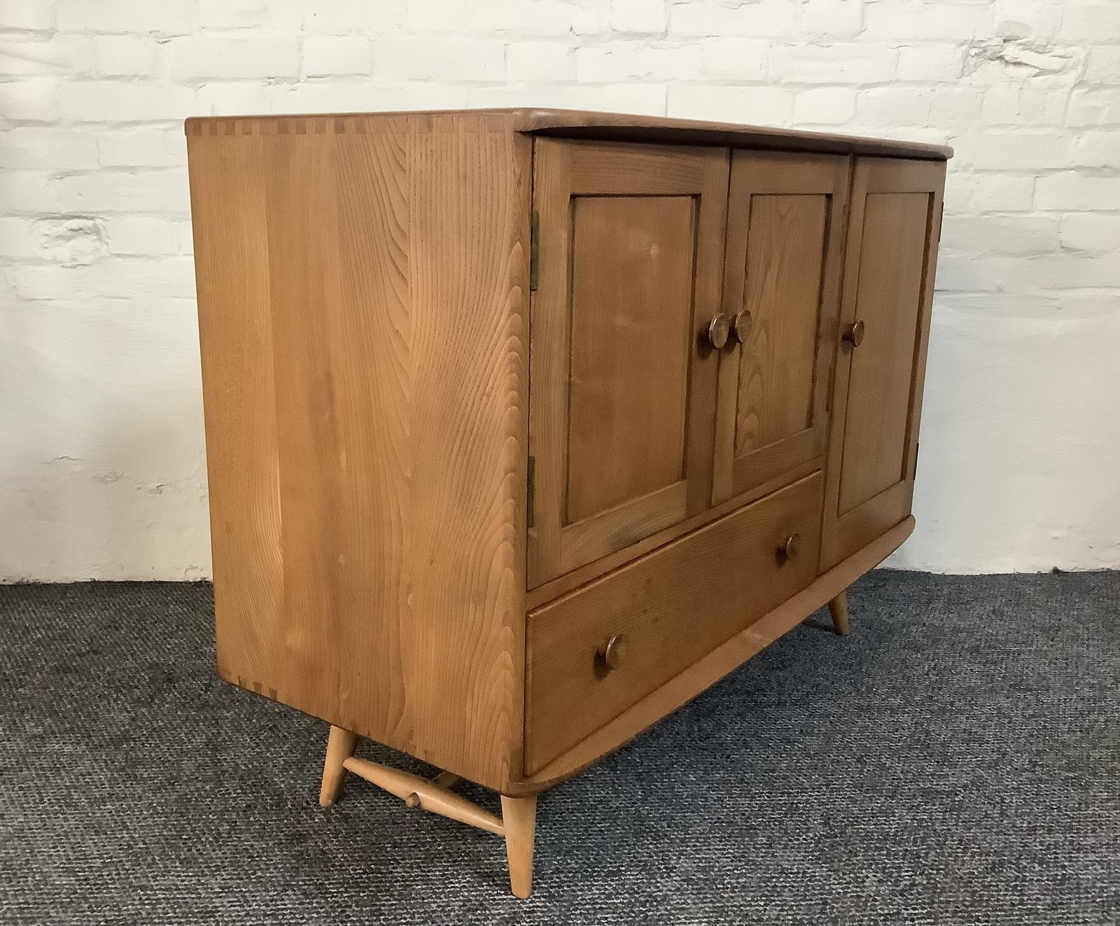 photo buy Ercol Windsor 366 Sideboard In Original Natural Elm Finish.