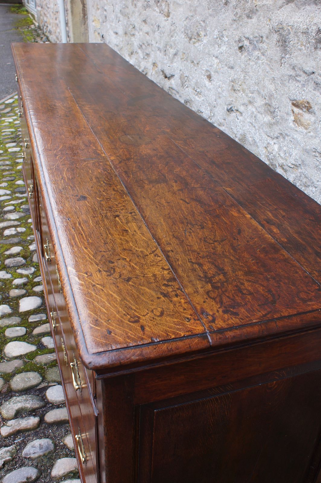 A Large 18th Century Oak Dresser Base. photo Furniture