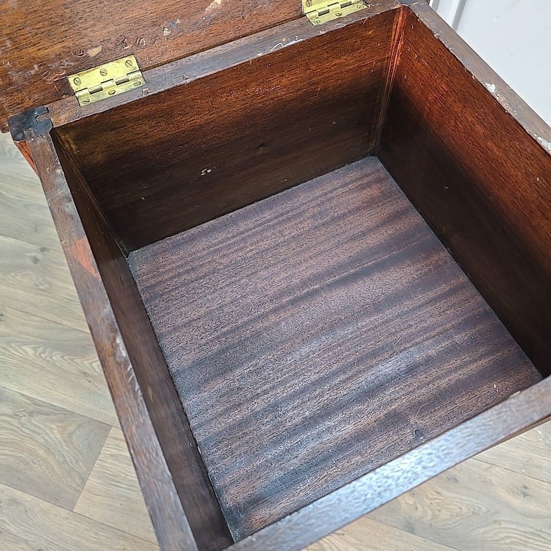 Antique Sewing Cabinet Mahogany Pot Cupboard Bedside Table Storage Box Wooden photo vintage