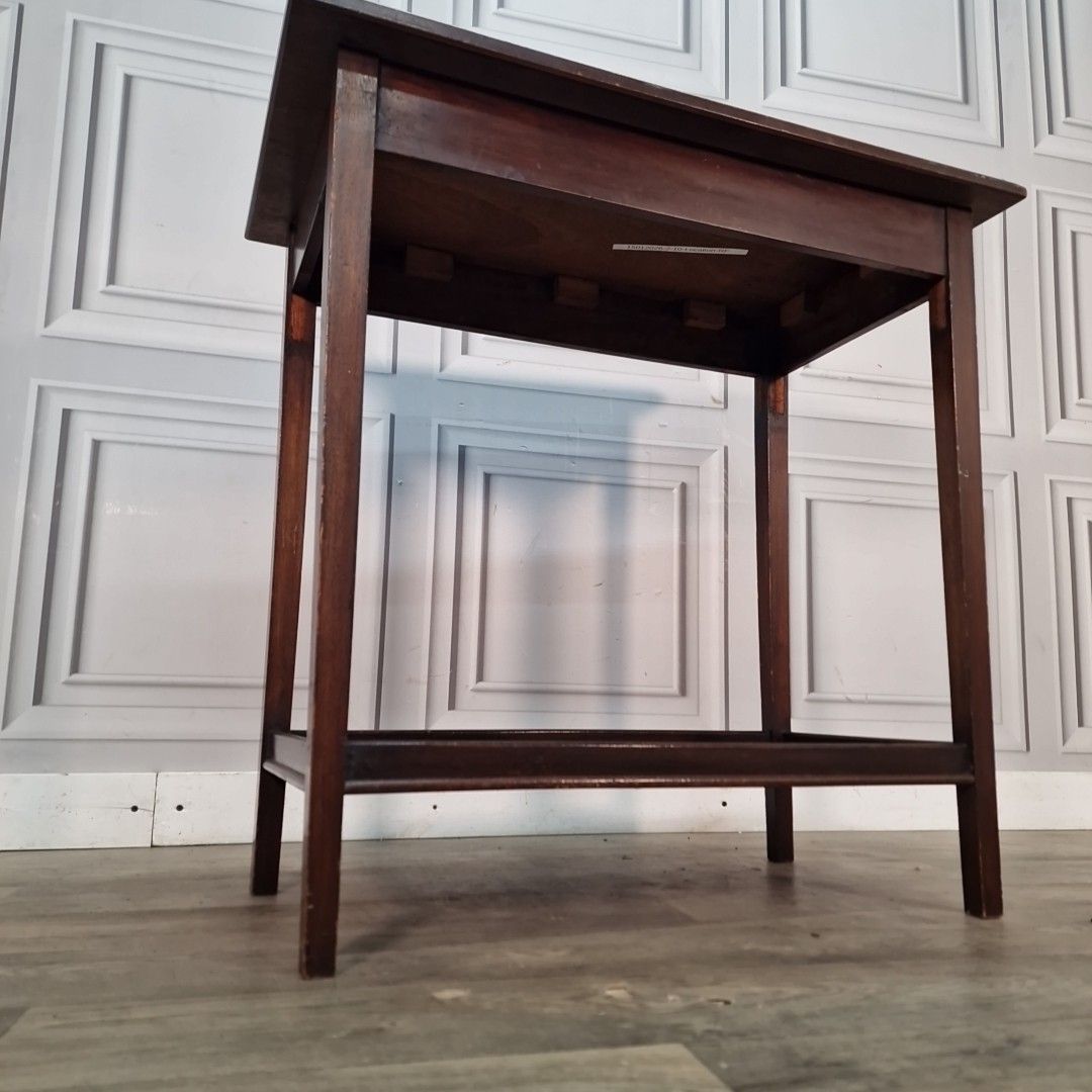 Vintage Hall Console Table Mahogany Two Tier Occasional Lamp Solid Wood photo for sale