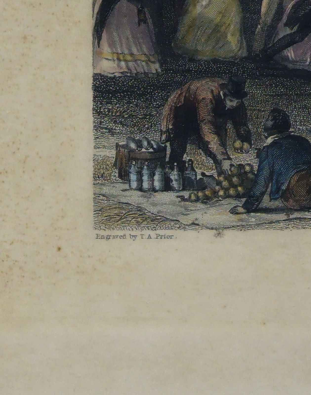 London From Greenwich Park By T.A Prior   19th Century Hand Coloured Etching photo for sale