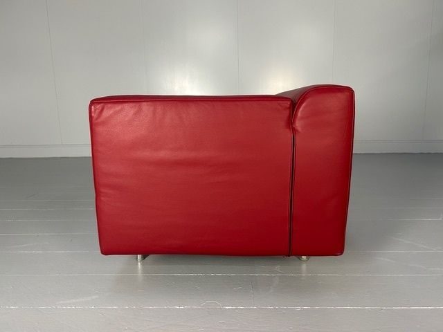 Cassina "250 Met" Large Sofa In Deep Red "Carminio" Pelle Scozia Leather photo 5900.0