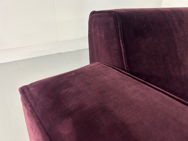 Furniture Molteni & C "Turner" L Shape Sectional Sofa In Aubergine Purple Velvet photo