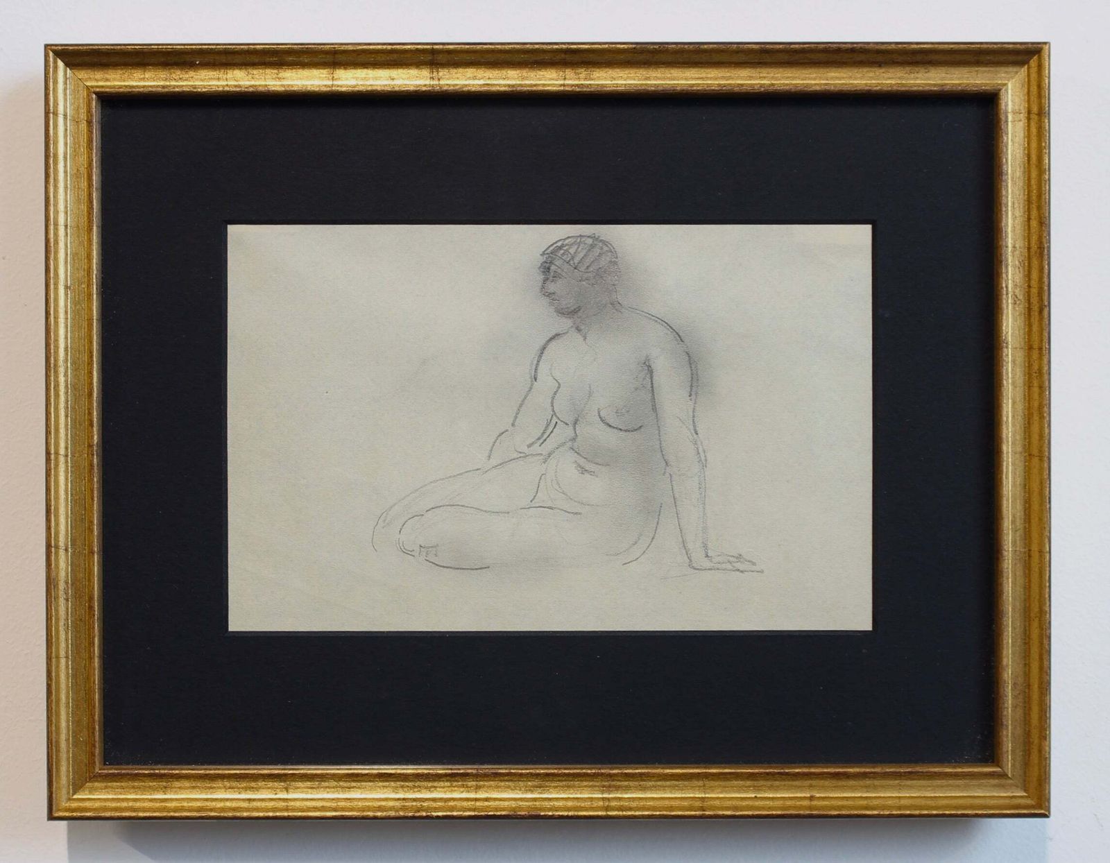 'Sketch Portrait Of Seated Nude' By Guillaume Dulac (Circa 1920s) photo for sale