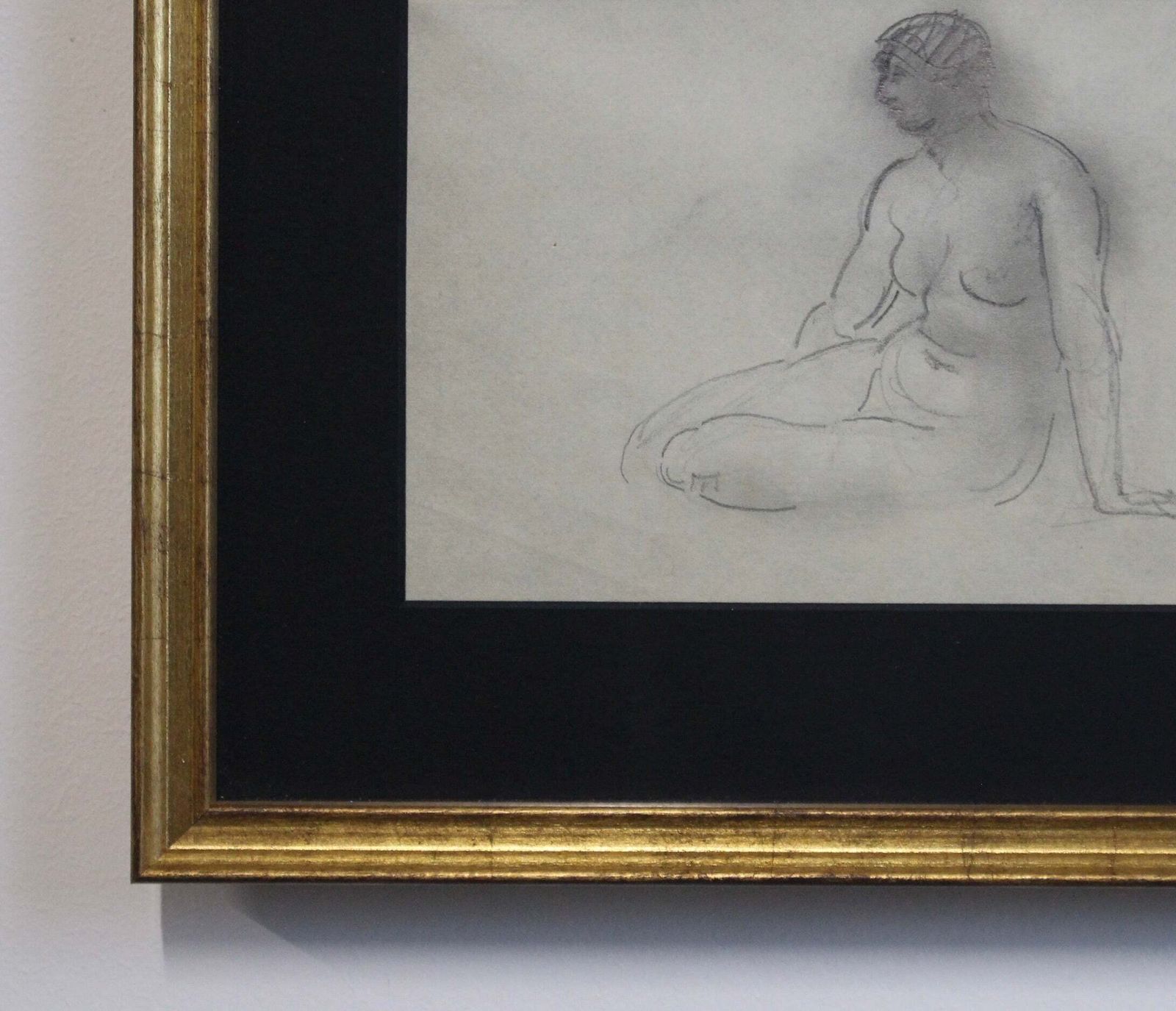 'Sketch Portrait Of Seated Nude' By Guillaume Dulac (Circa 1920s) photo Art