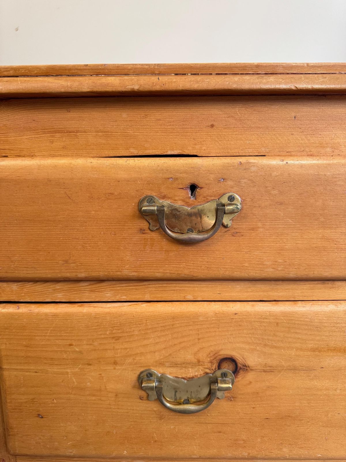 Antique Solid Pine Chest Of Drawers   Original Dovetail Design photo buy