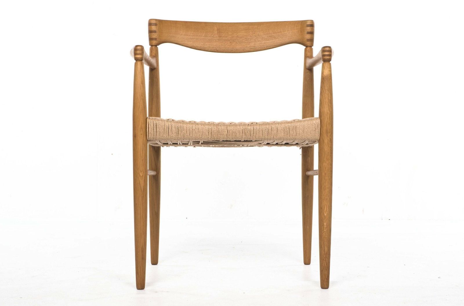 Armchair By Henry W. Klein, Bramin, Oak, With New Paper Cord photo 540.0