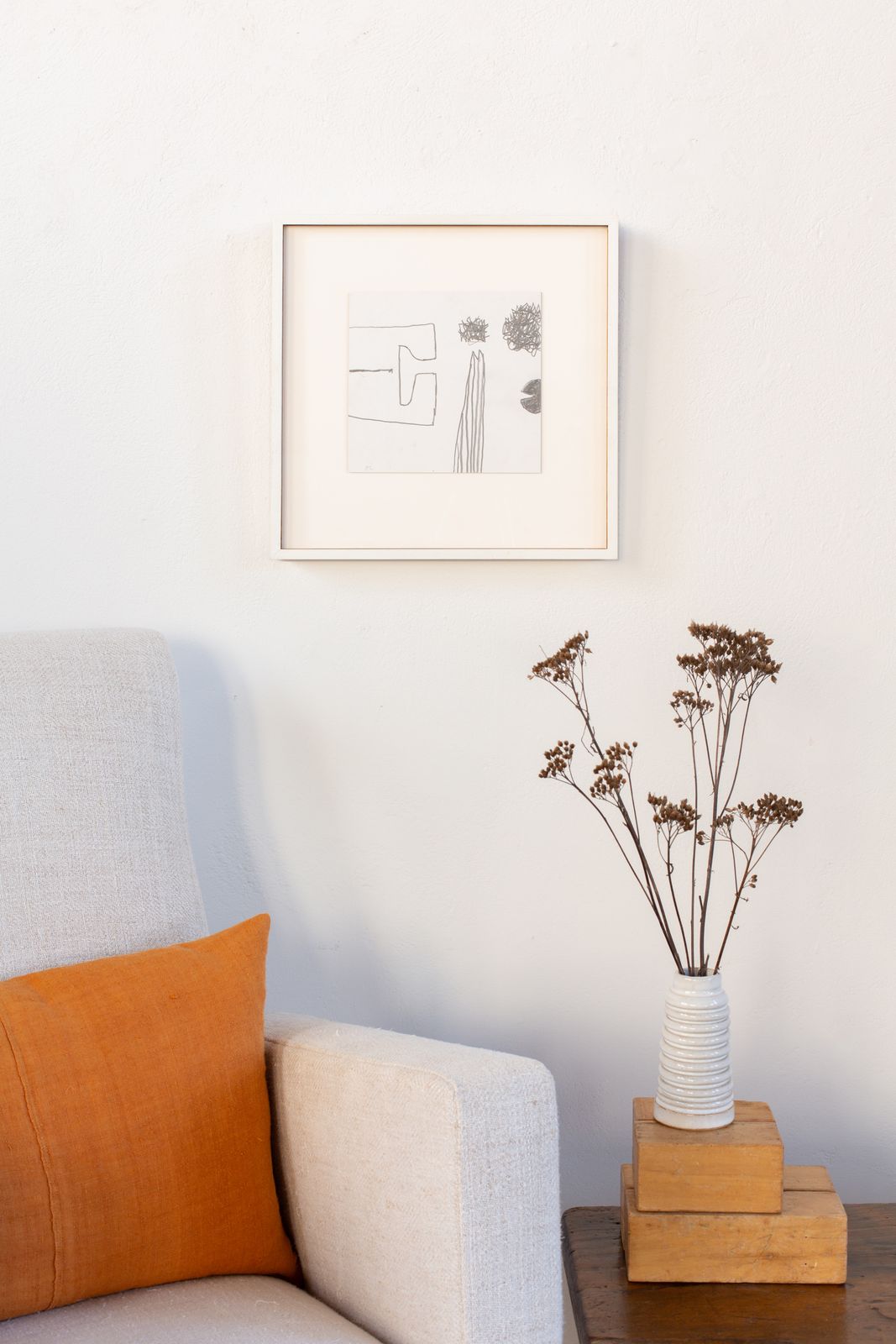 Abstract In Pencil On Paper By Henry Cliffe, Signed C1970 photo for sale